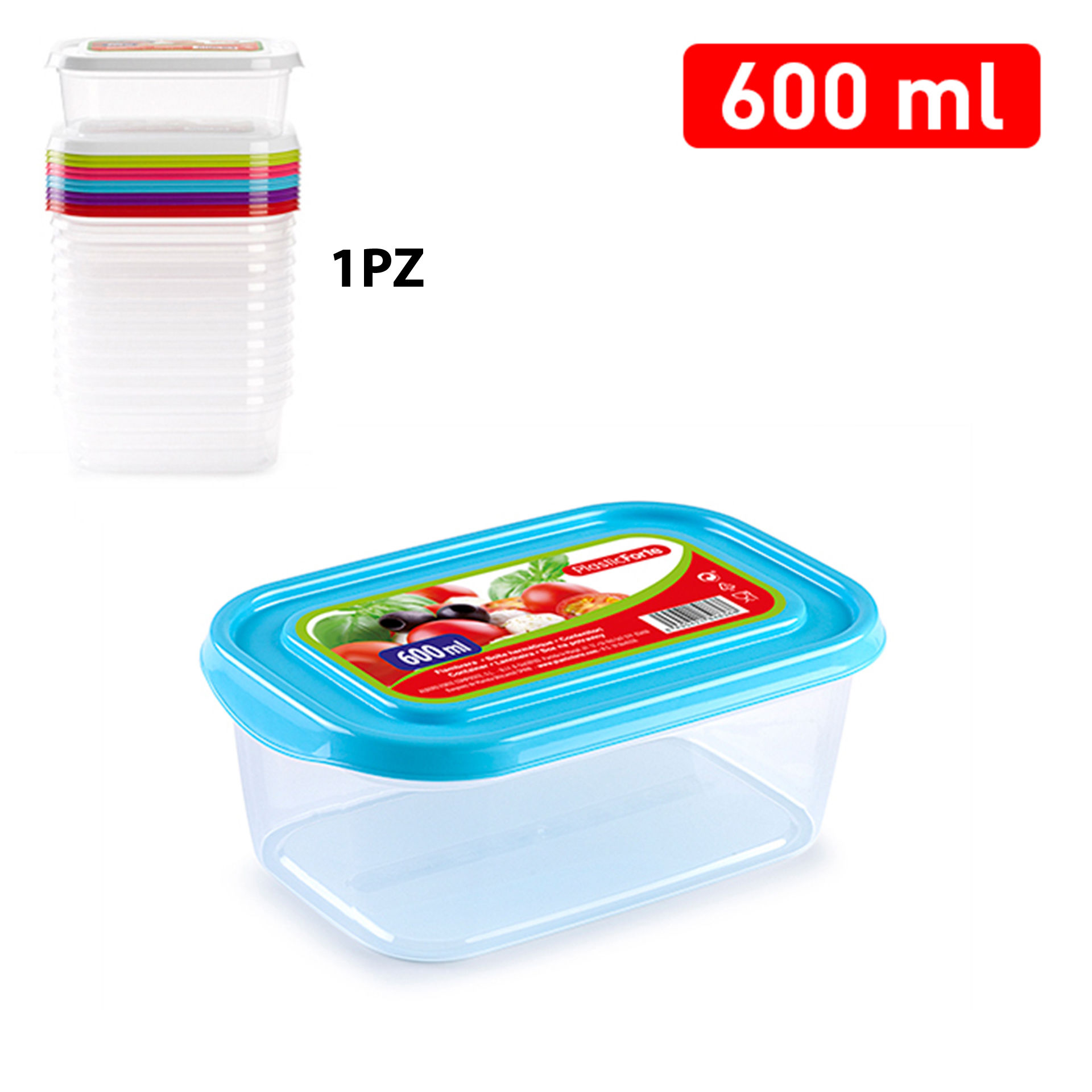CONTENITORI BASIC RETTANGOLARE 600 MLPlastic Forte