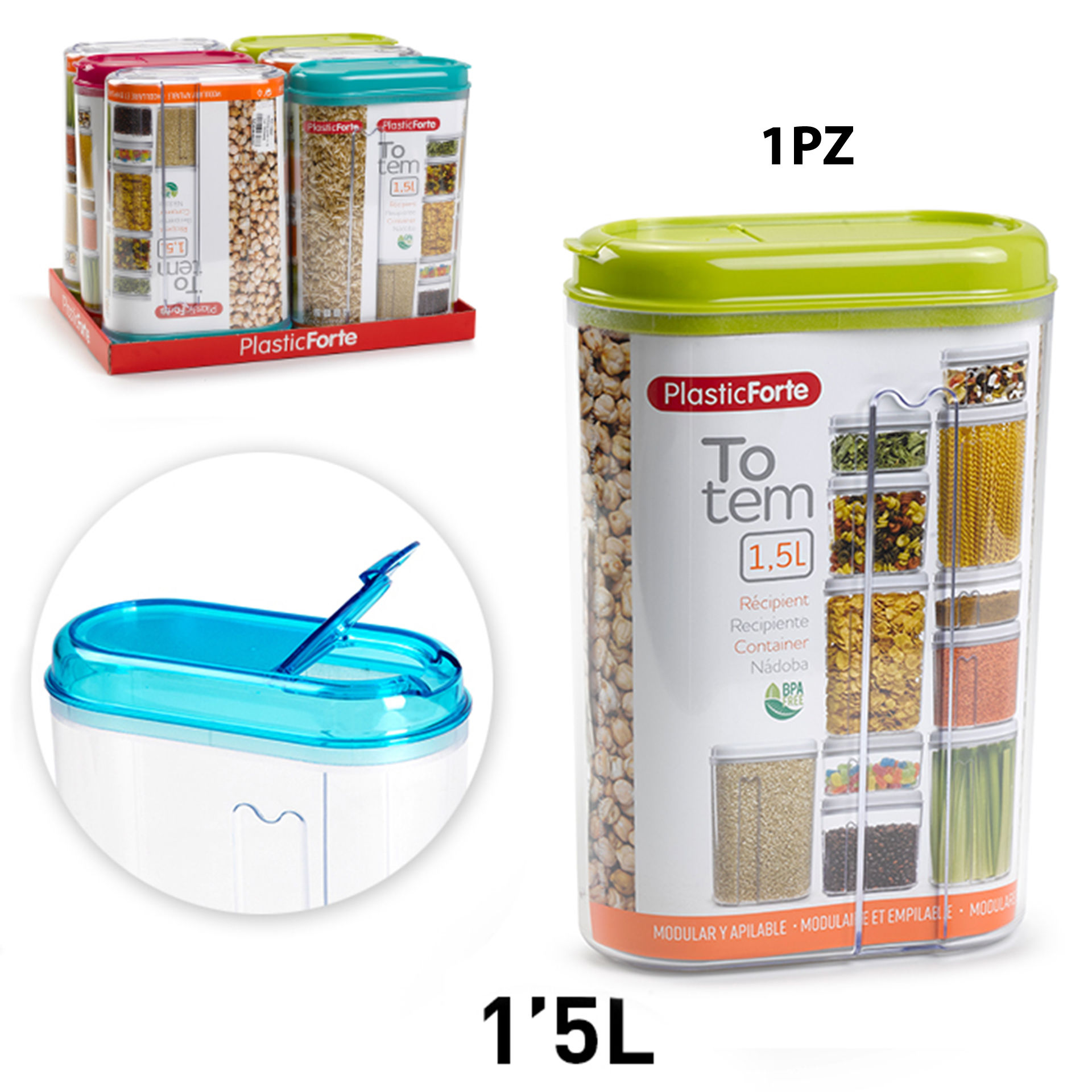 RECIPIENTE 1,5L PSPlastic Forte