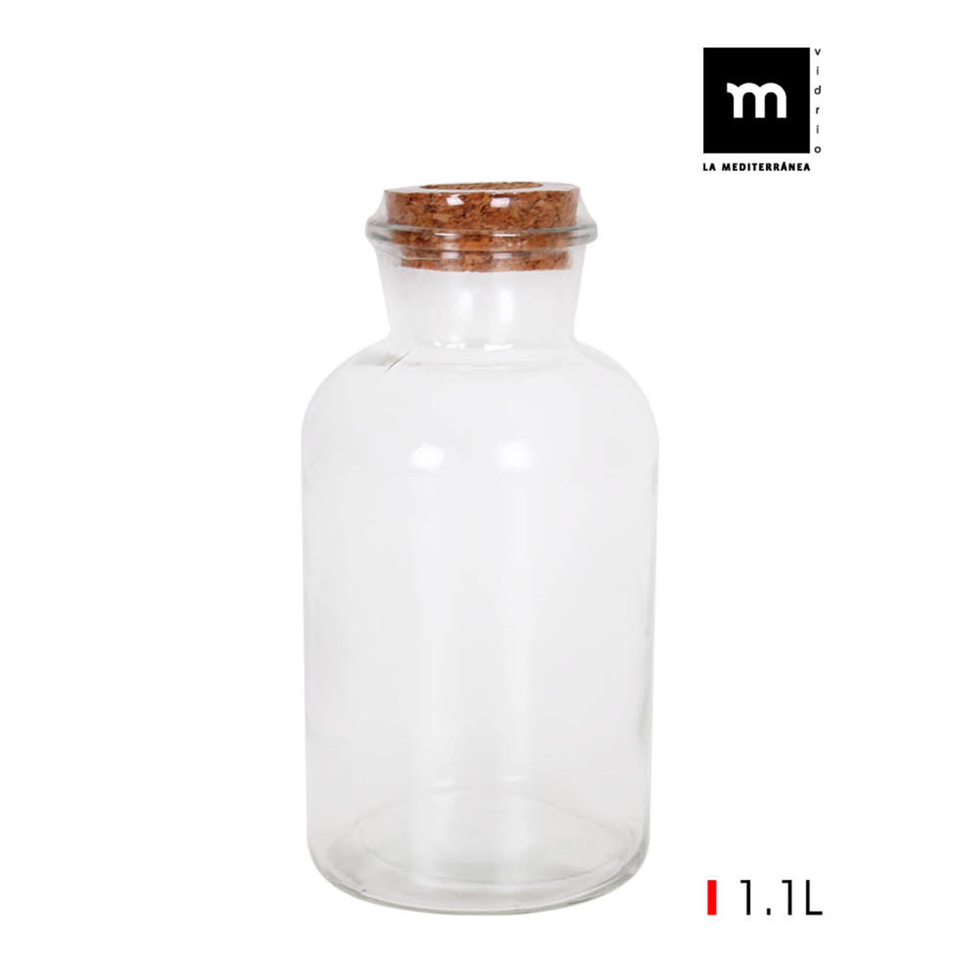 BARATTOLO VETRO C/TAPPO SUGHERO 1.1LT MEDITSoler
