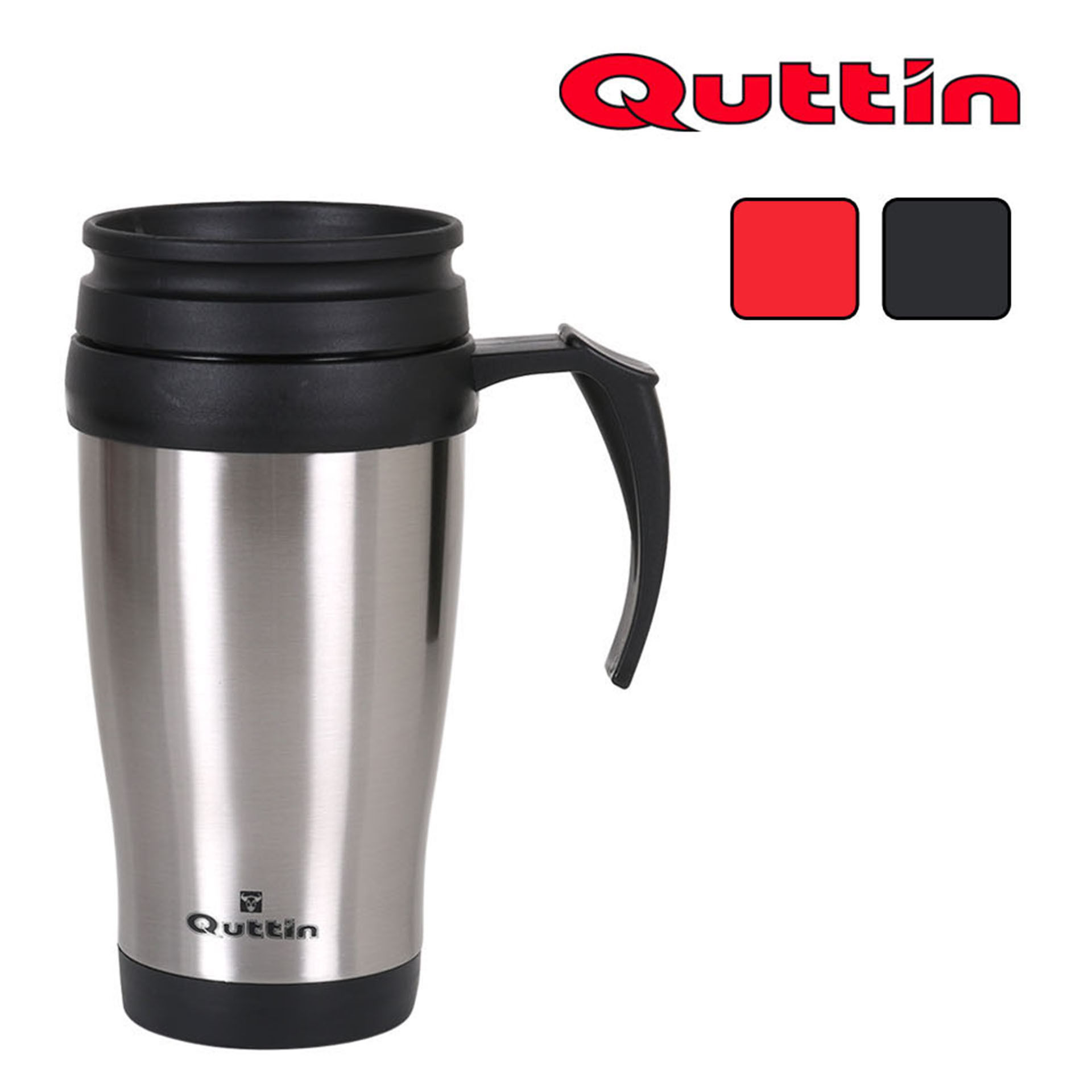 TAZZA VIAGGIO 400ML. ROSSA/NERA QUTTINQuittin