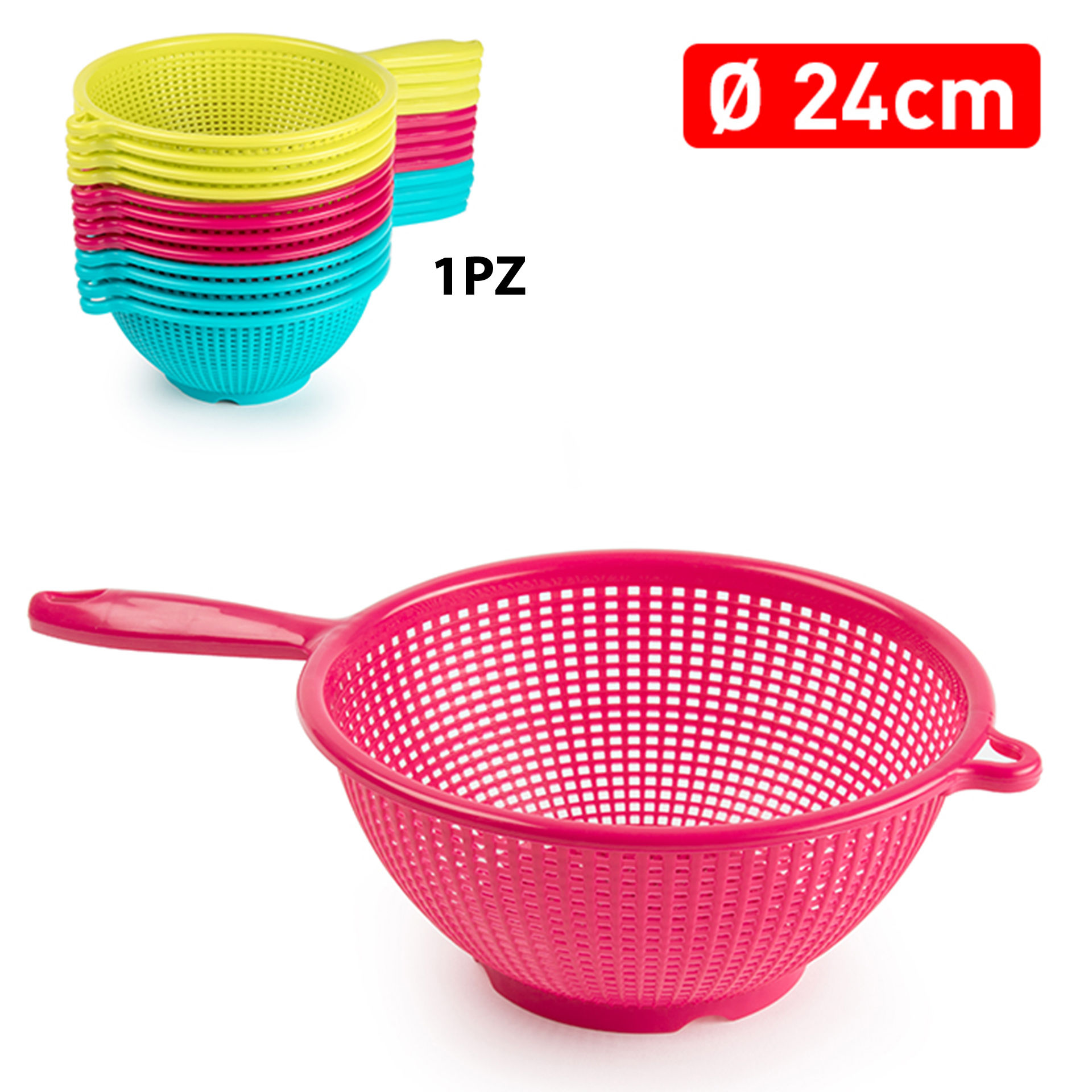 SCOLAPASTA GRANDE CON MANICO 24 CMPlastic Forte