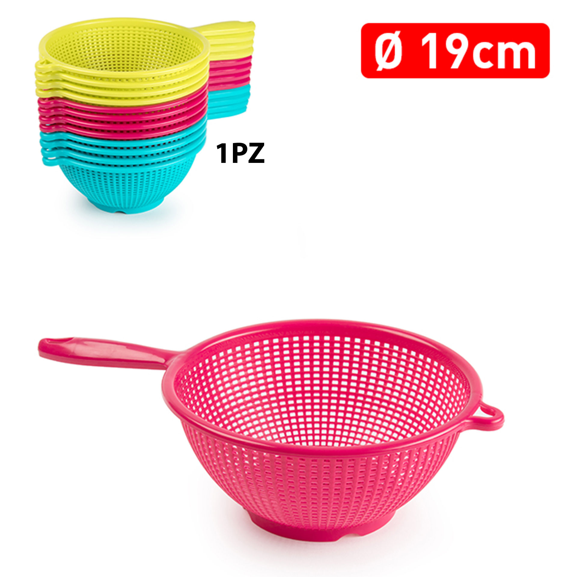 SCOLAPASTA PICCOLO CON MANICO 19 CMPlastic Forte