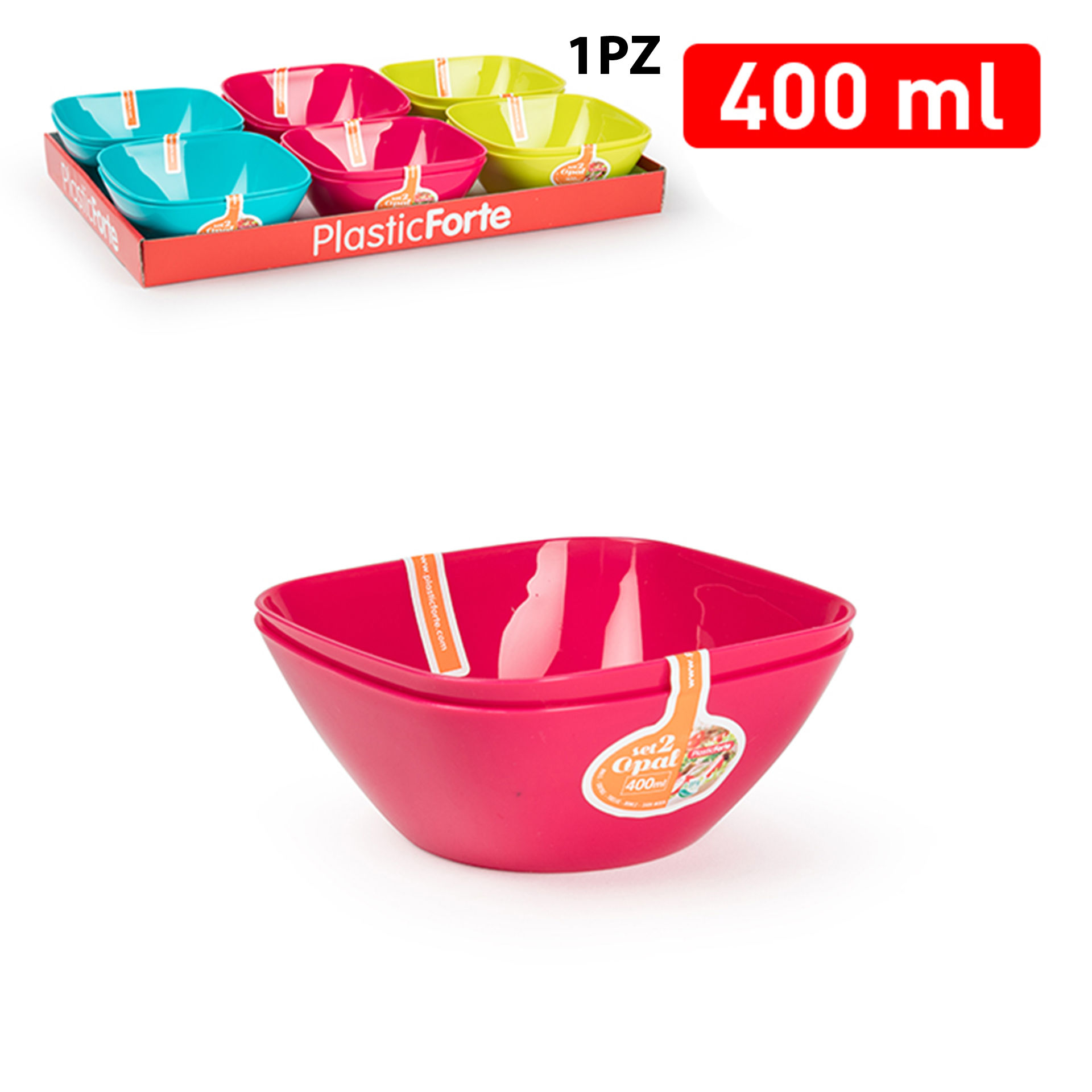 SET 2 CIOTOLE OPAL 400 MLPlastic Forte