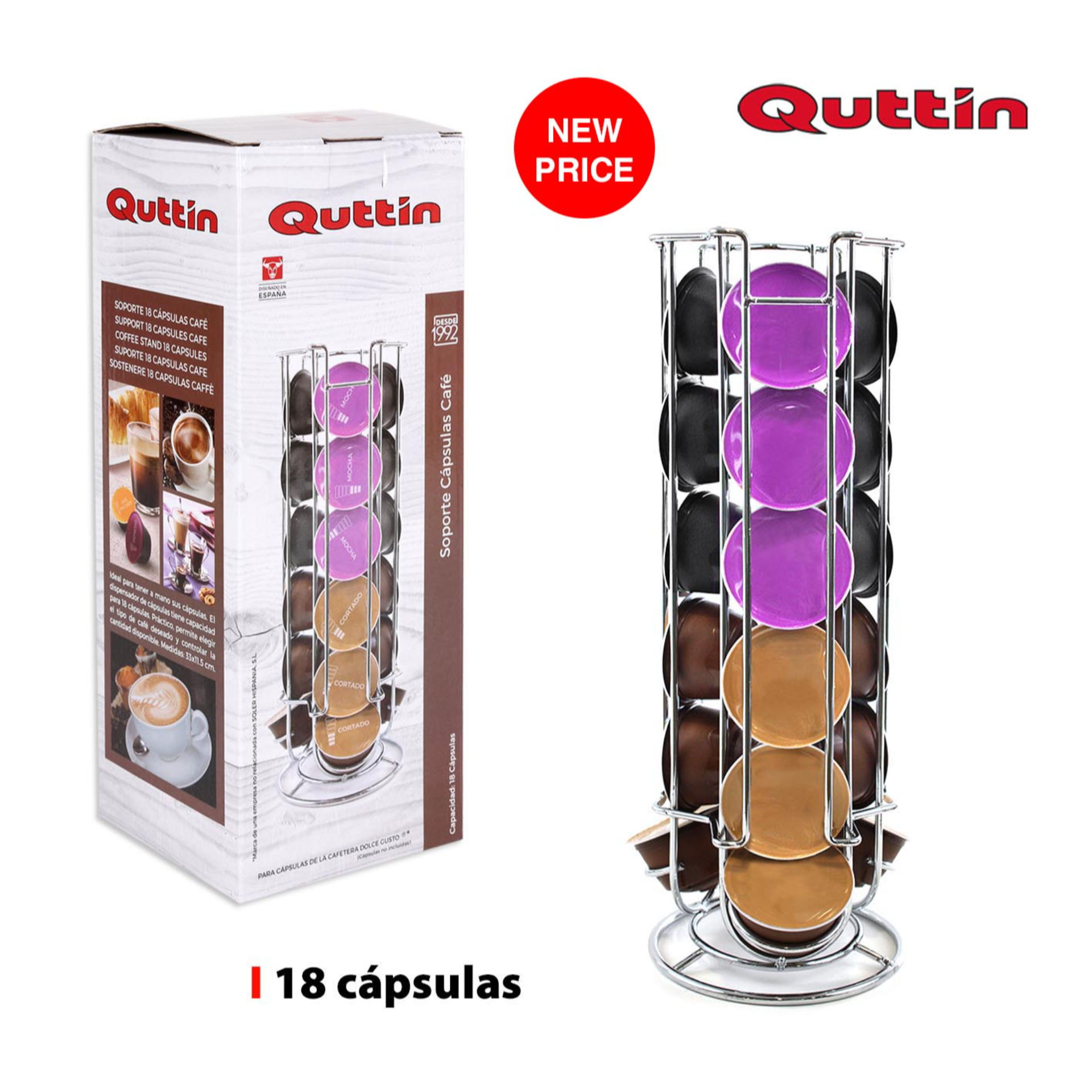 SOSTENERE CAPSULAS CAFF  18 PCS QUTTINSoler