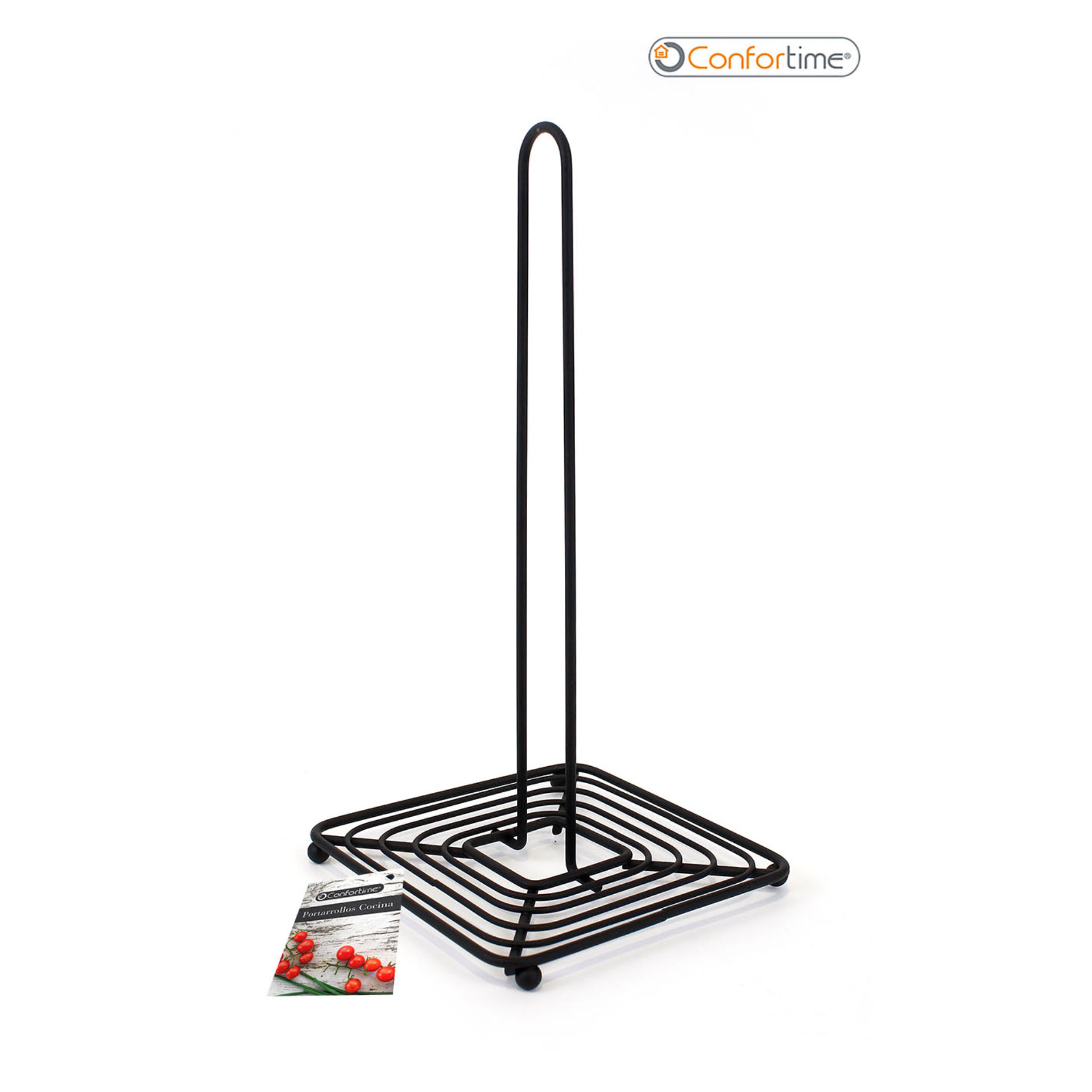 PORTAROTOLO CUCINA METALLO BLACK CONFORTIMESoler