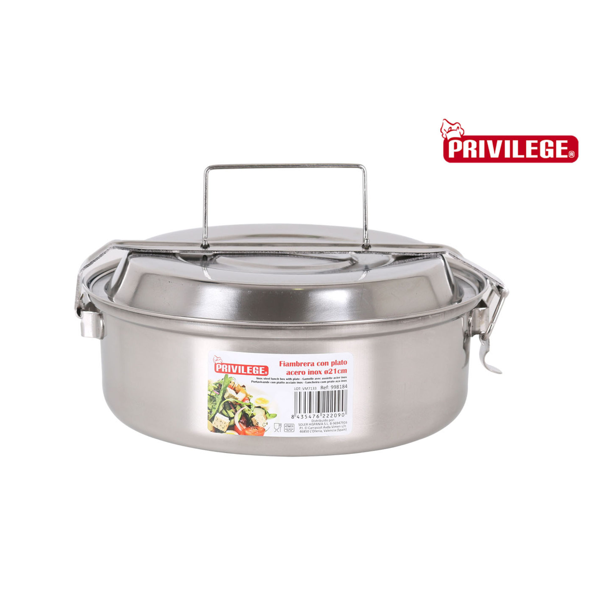 PORTAVIVANDE ACCIAIO INOX   21CM W / PI  PRIVILEGESoler