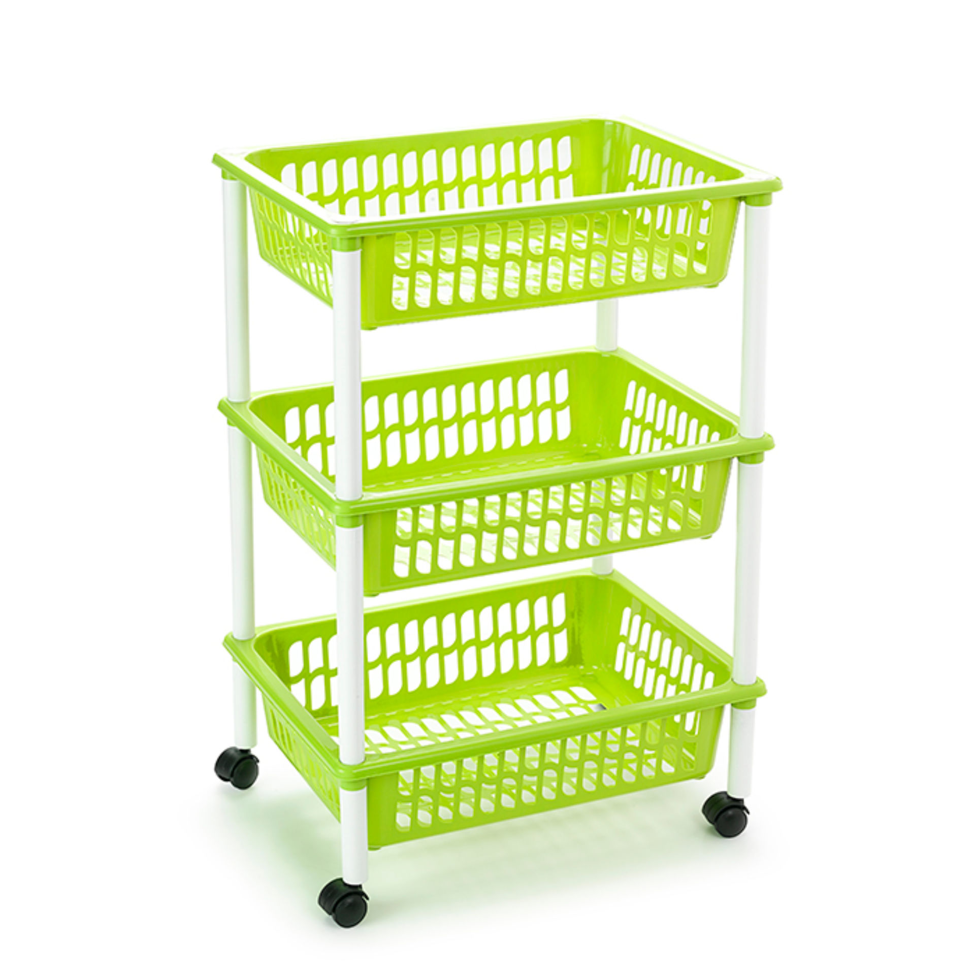 CARRELLO A 3 PIANI VERDE-GIALLOPlastic Forte