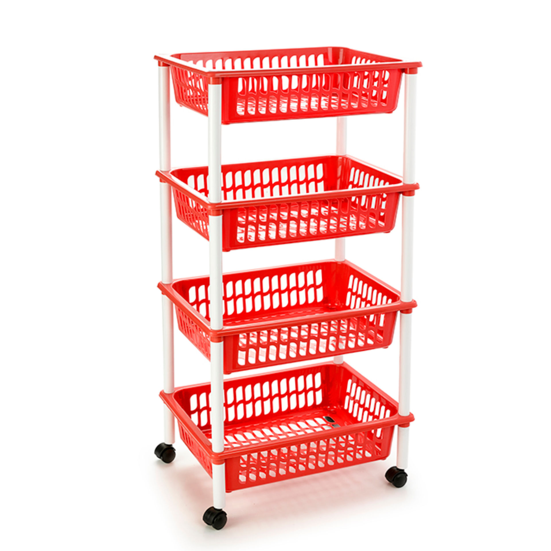 CARRELLO A 4 PIANI ROSSOPlastic Forte