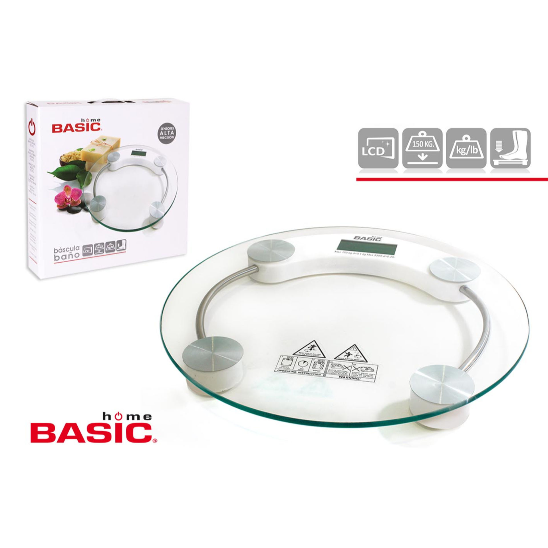 BILANCIA BAGNO DIGITALE 150KG BASIC HOMESoler