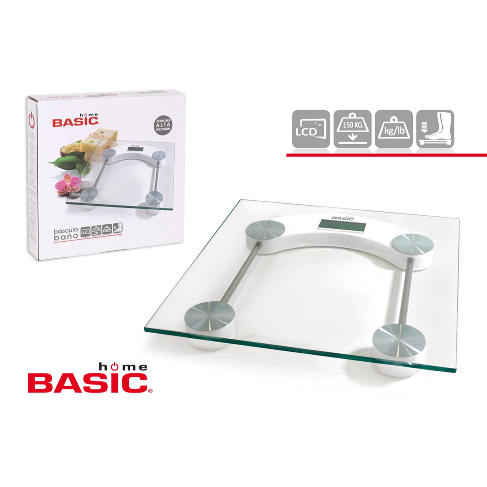 BILANCIA BAGNO DIGITALE 150KG BASIC HOMESoler