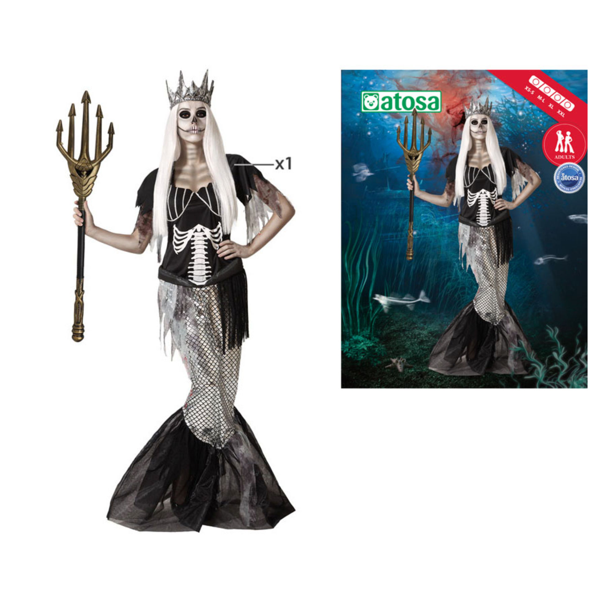 COSTUME SIRENA MORTA XLAtosa