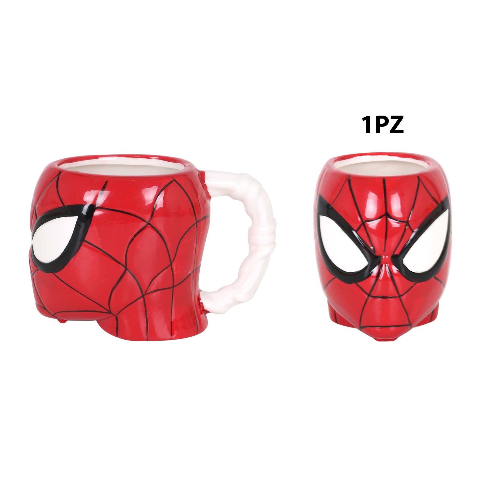 TAZZA CERAMICA  410ML  TESTA 3D  SPIDERMAN