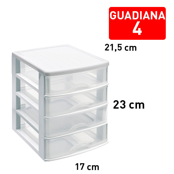 CASSETTIERA 4 CASSETTI GUADIANA BIANCO