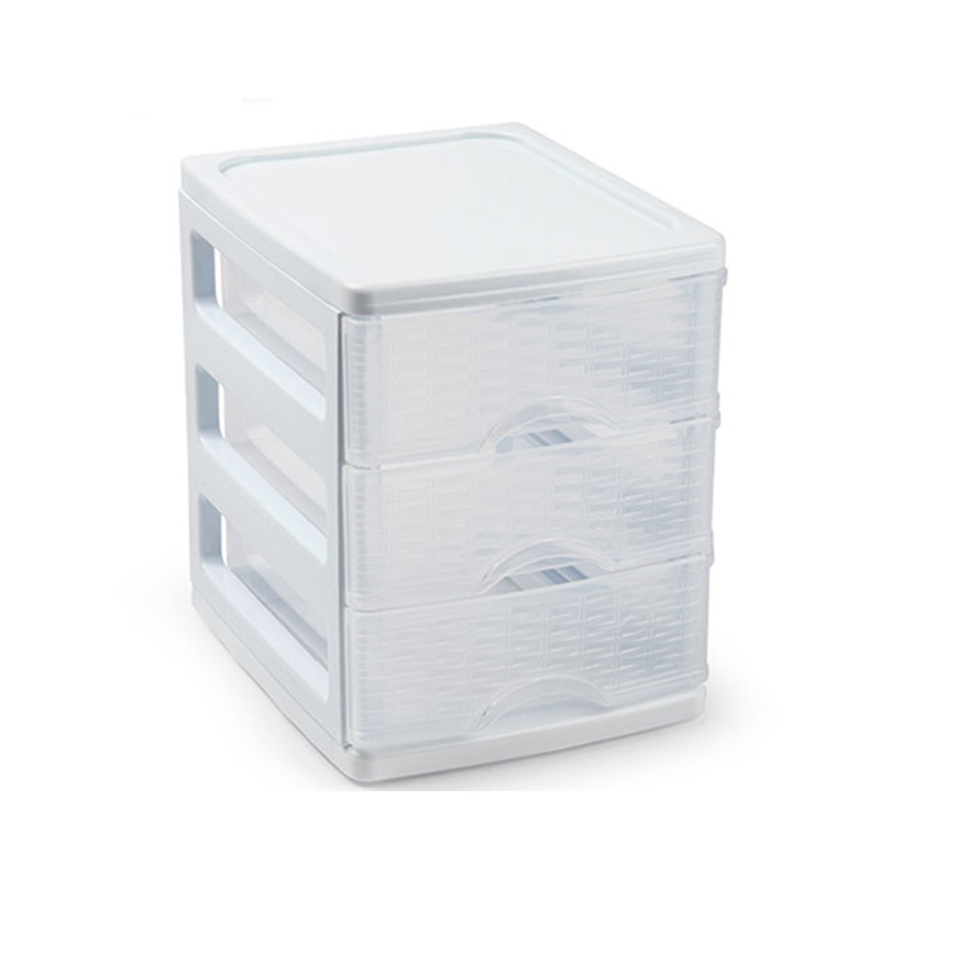 CASSETTIERA TURIA VIMINE 3 CASSETTI TRASPARENTE