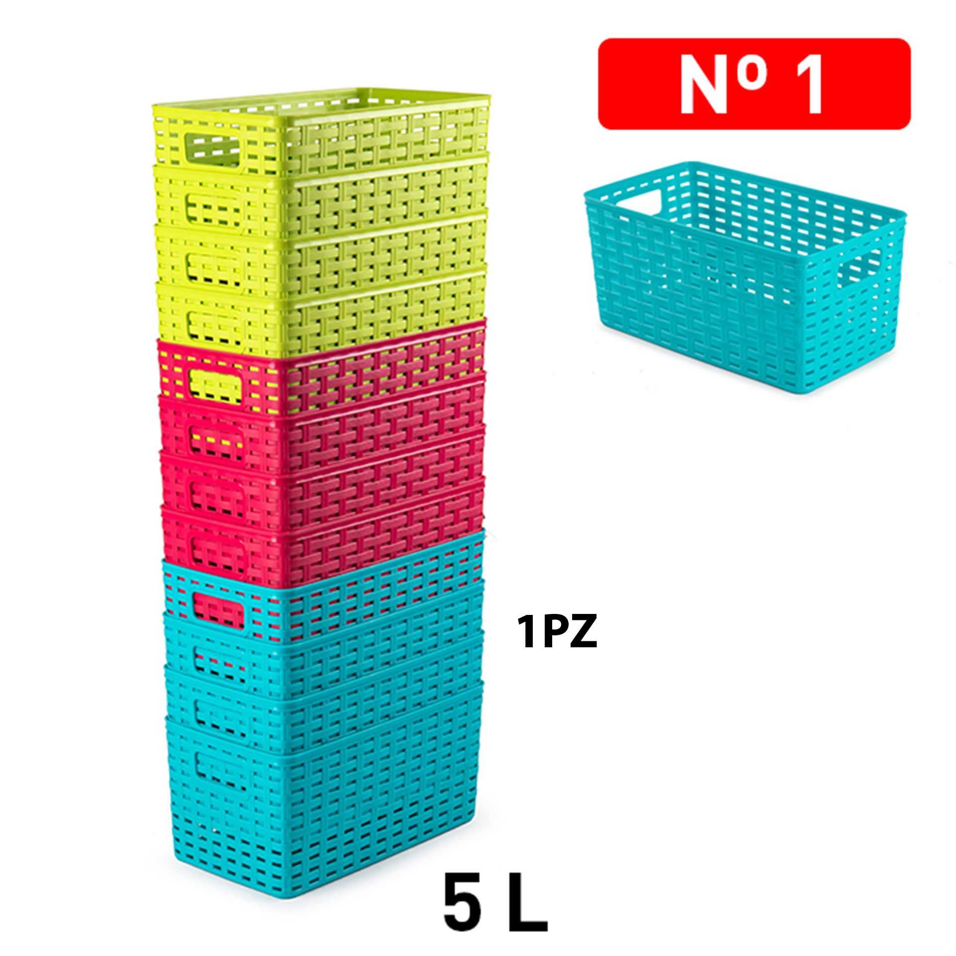 CESTA RATTAN 5L 28 X 17 CM GAMMA CLASSICA