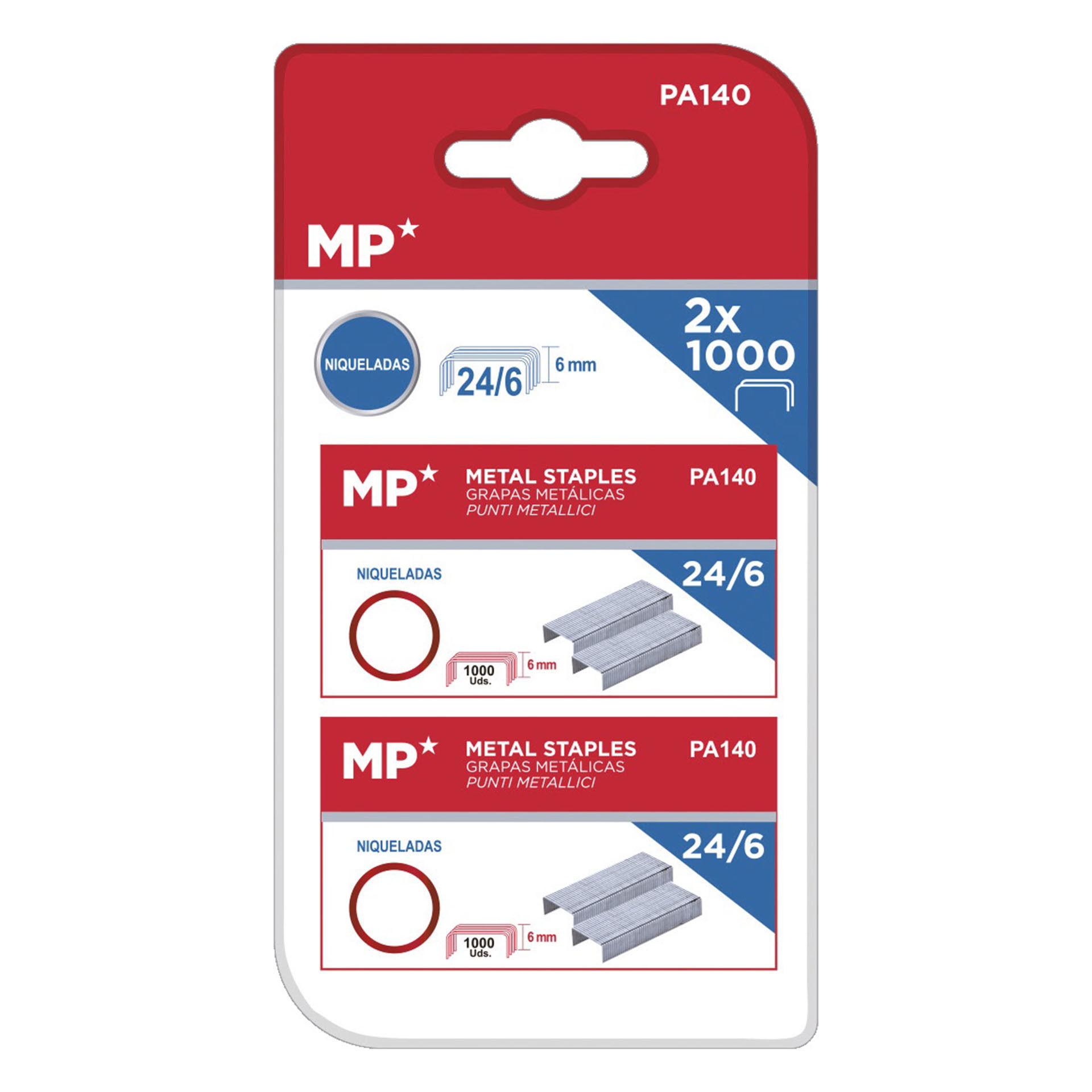 PUNTI METALLICI 24/6 1000 PEZZI