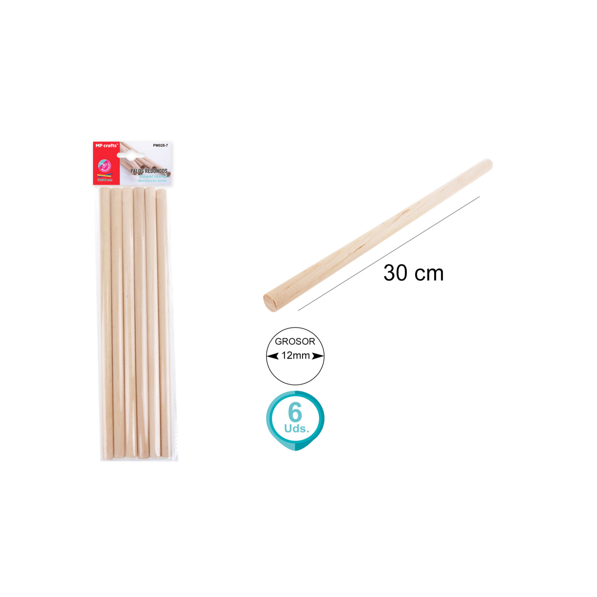 BASTONCINI ROTONDI 12MM MP