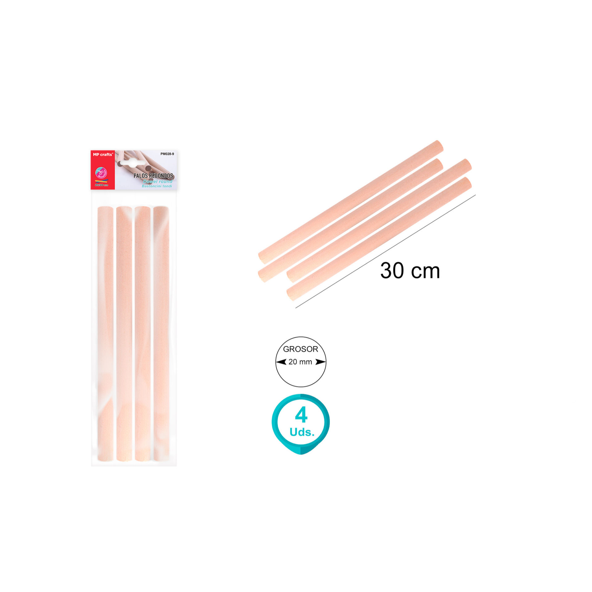 BASTONCINI ROTONDI 20MM MP