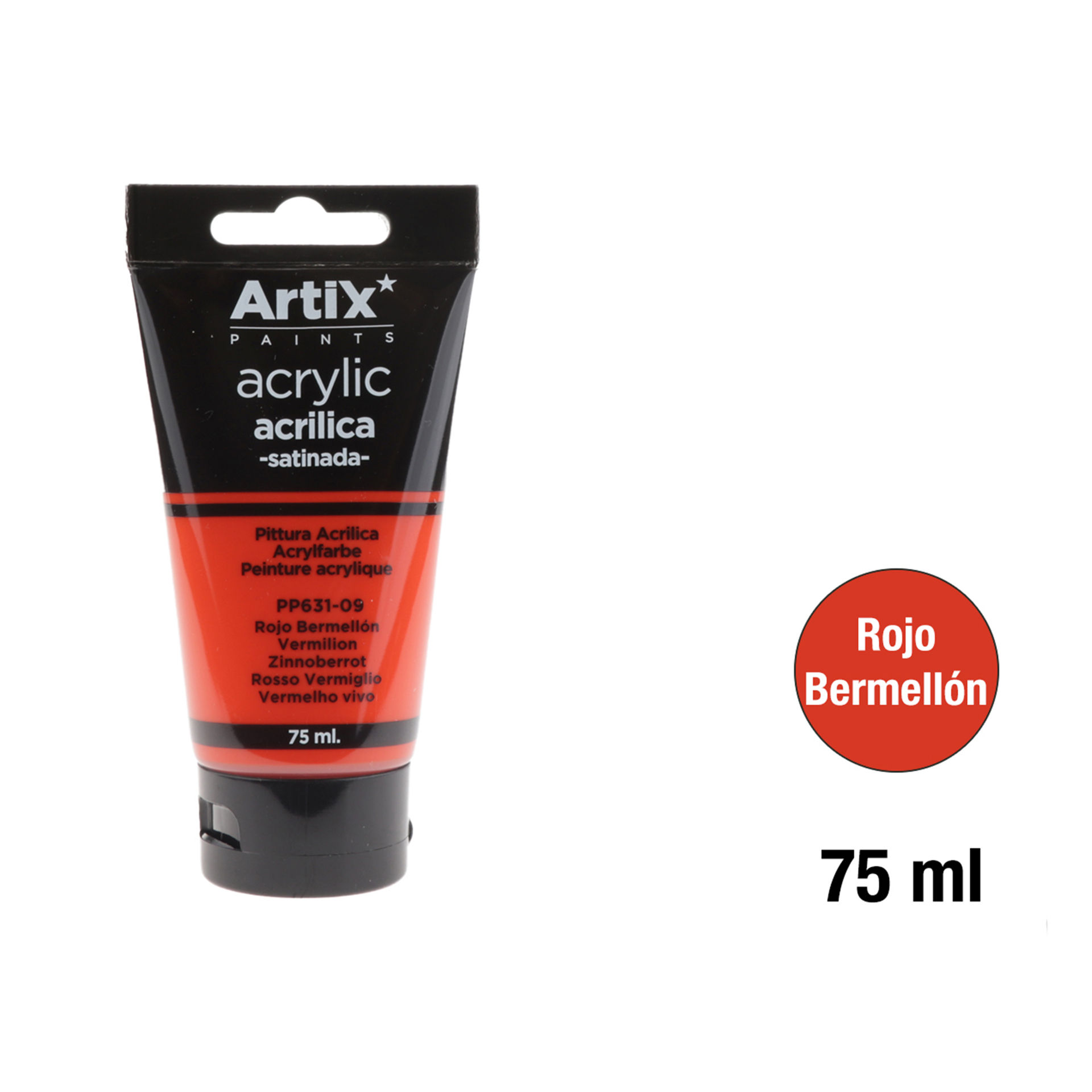 PITTURA ACRILLICA ROSSO VERMIGLIONE 75ML ARTIX