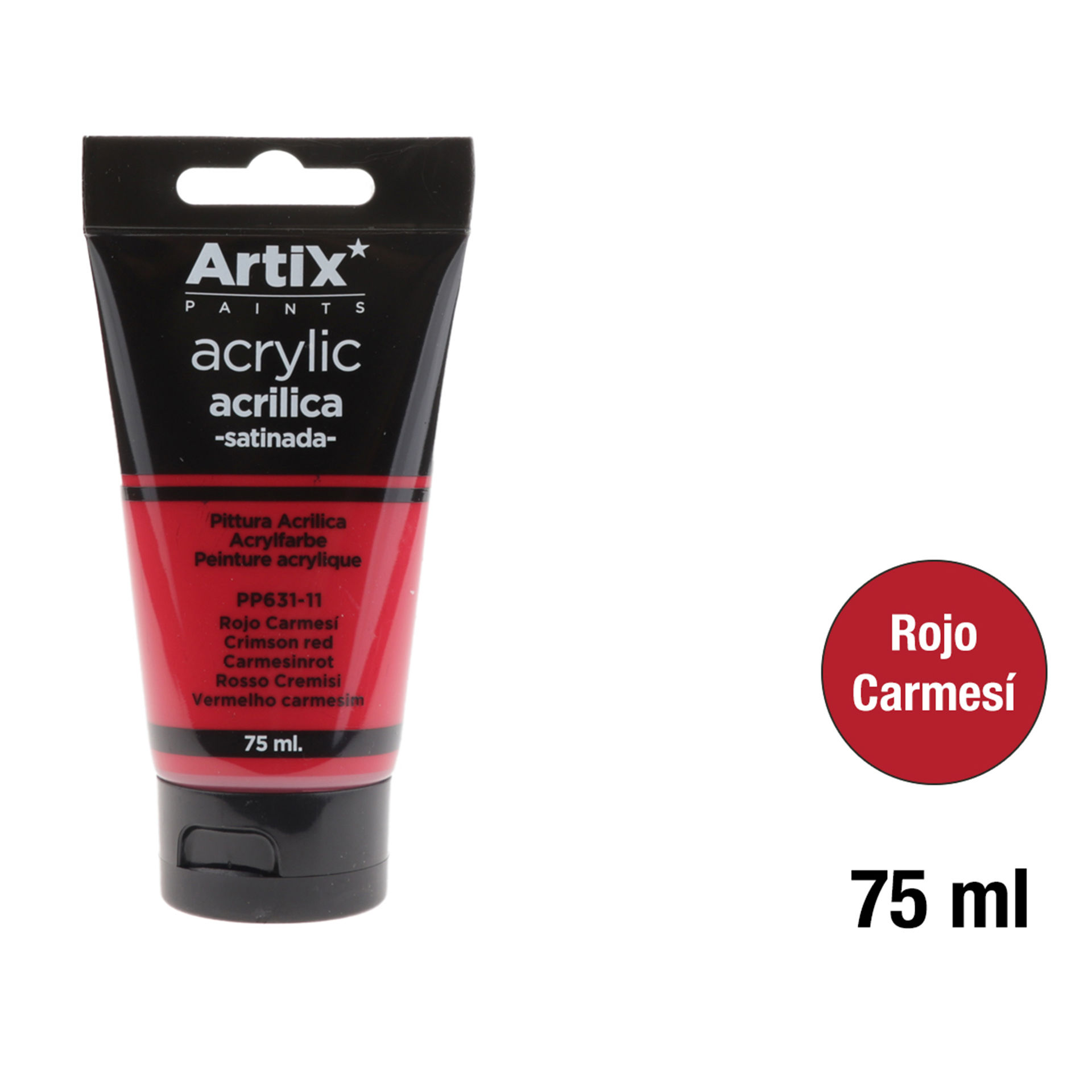 PITTURA ACRILLICA ROSSO CREMISI 75ML ARTIX