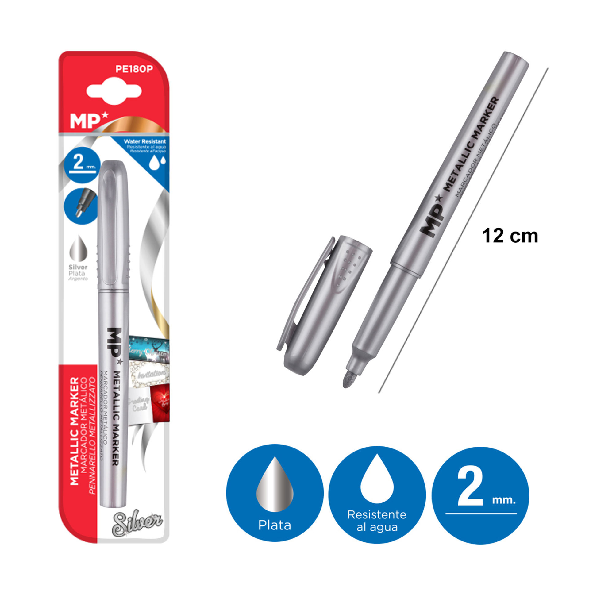 PENNARELLO ARGENTO METALLIZZATOMp