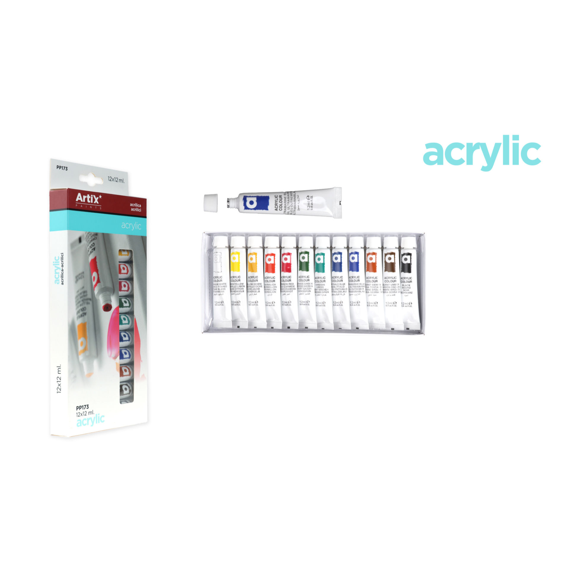 PITTURA ACRILICA 12 COLORI