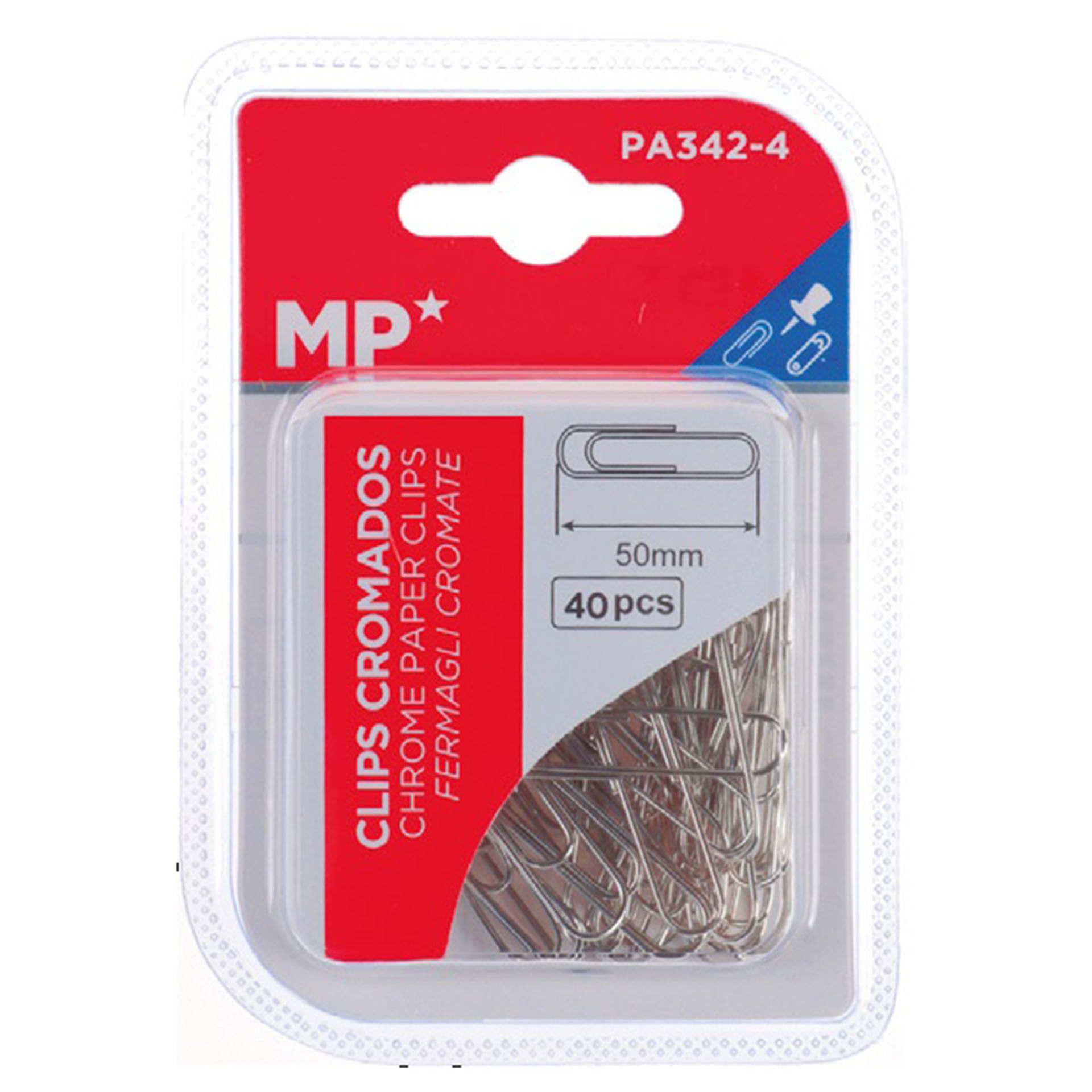 FERMAGLI METALLO 50MM 40PEZZI MP