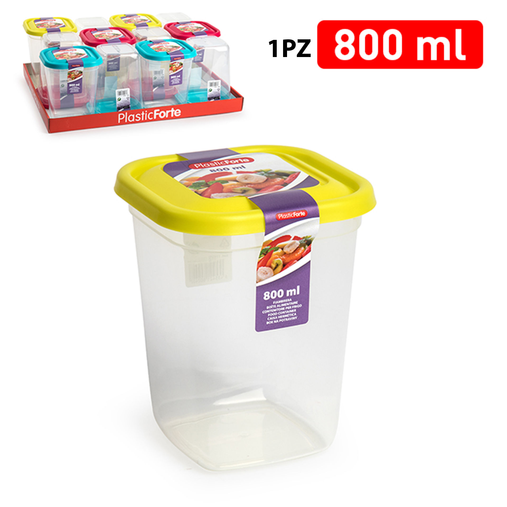 CONTENITORE QUADRATO 800 ML