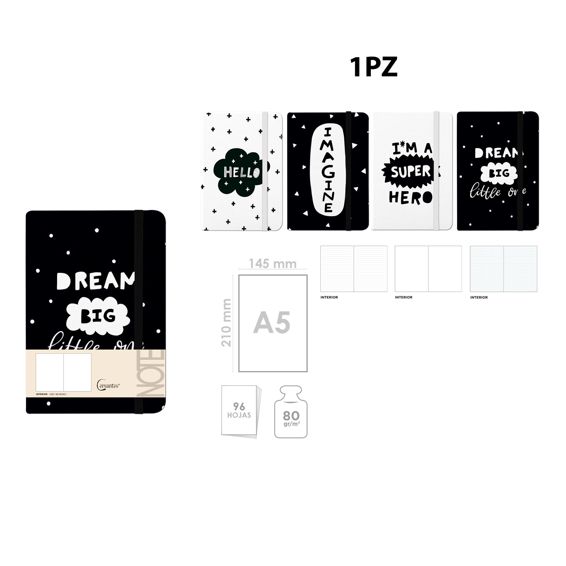 AGENDA CON COPERTINA DURA A5 CERVANTES