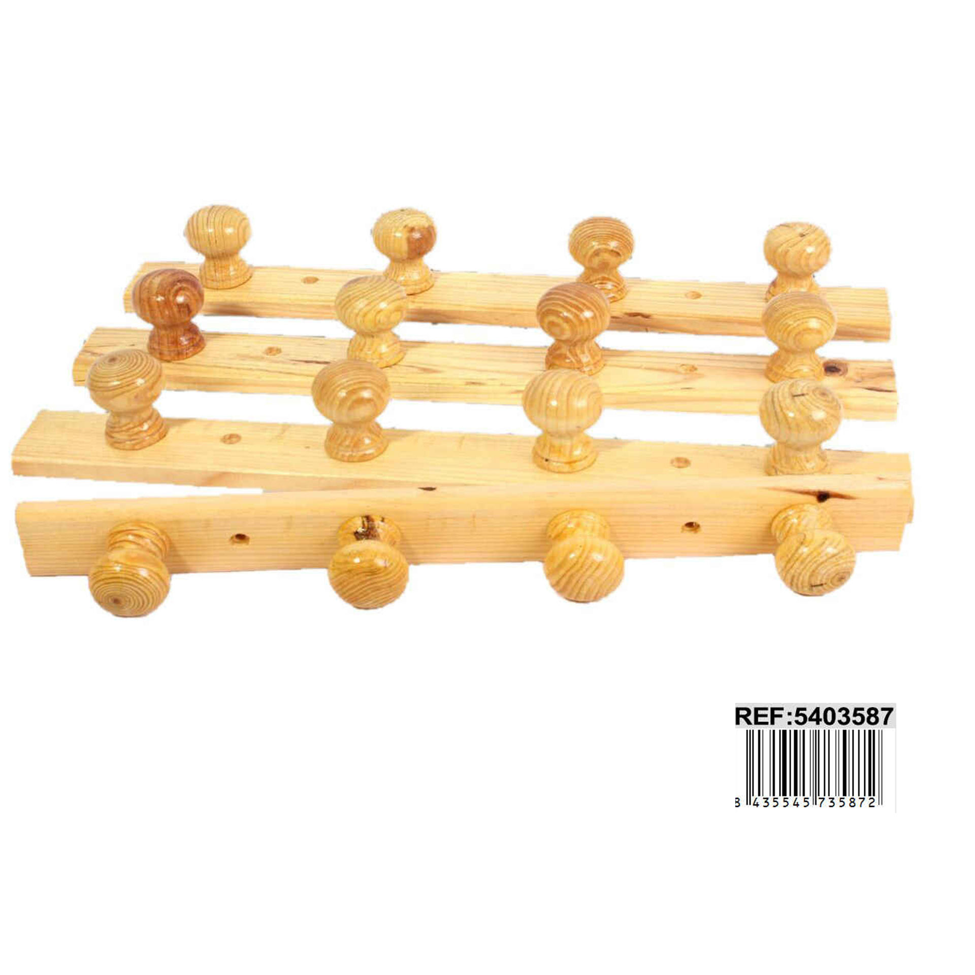 APPENDINO A 4 GANCI IN LEGNO 47*5CM