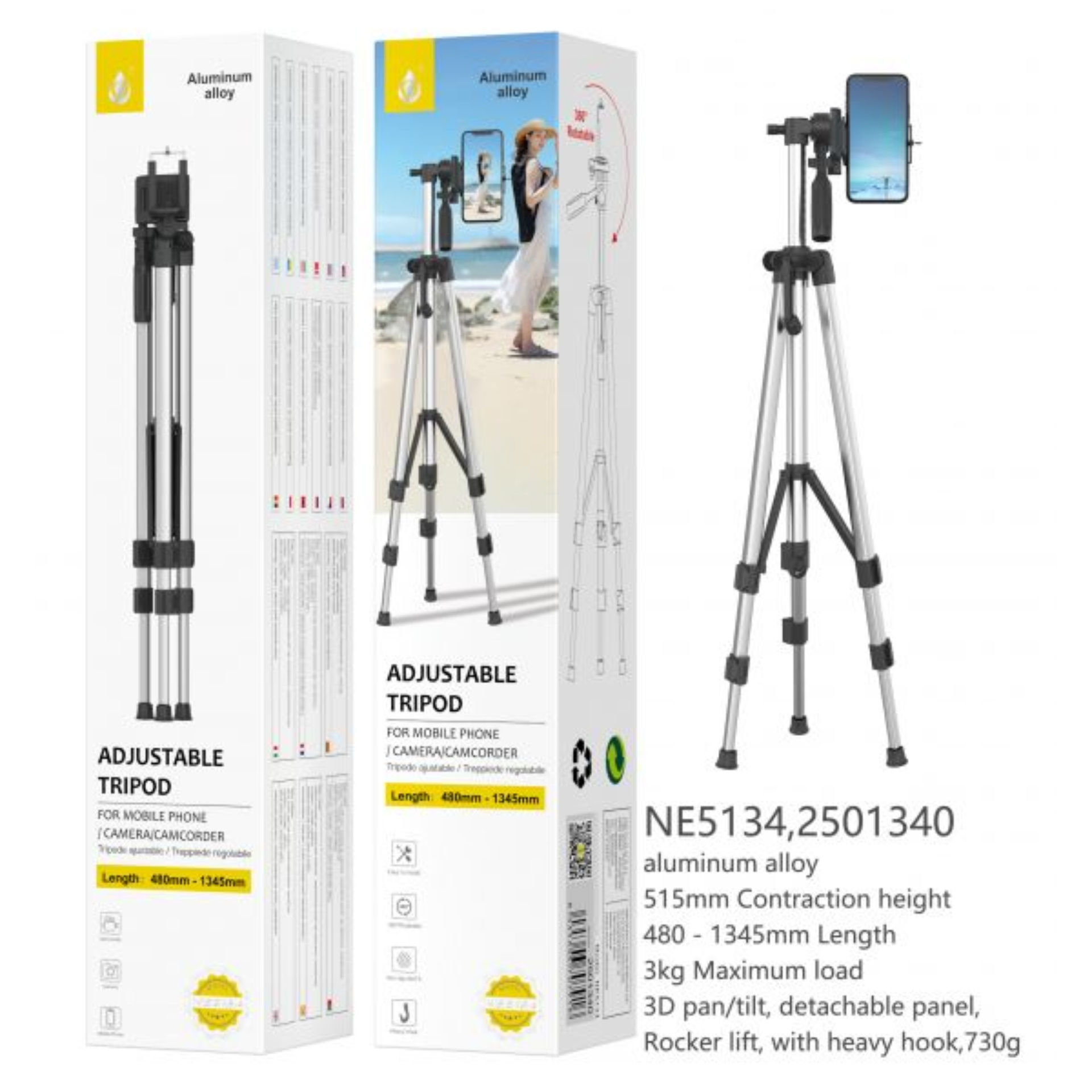 NE5134 NE, TREPPIEDI IN ALLUMINIO PER CELLULARI, T