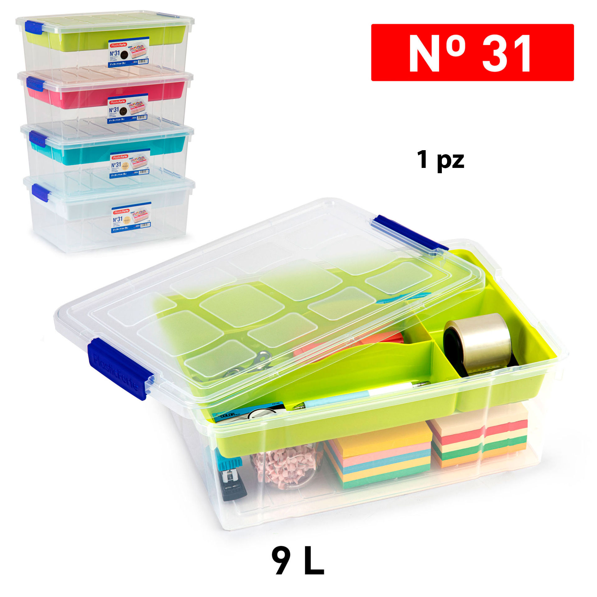 SCATOLA N  31 9 L CON VASSOIOPlastic Forte