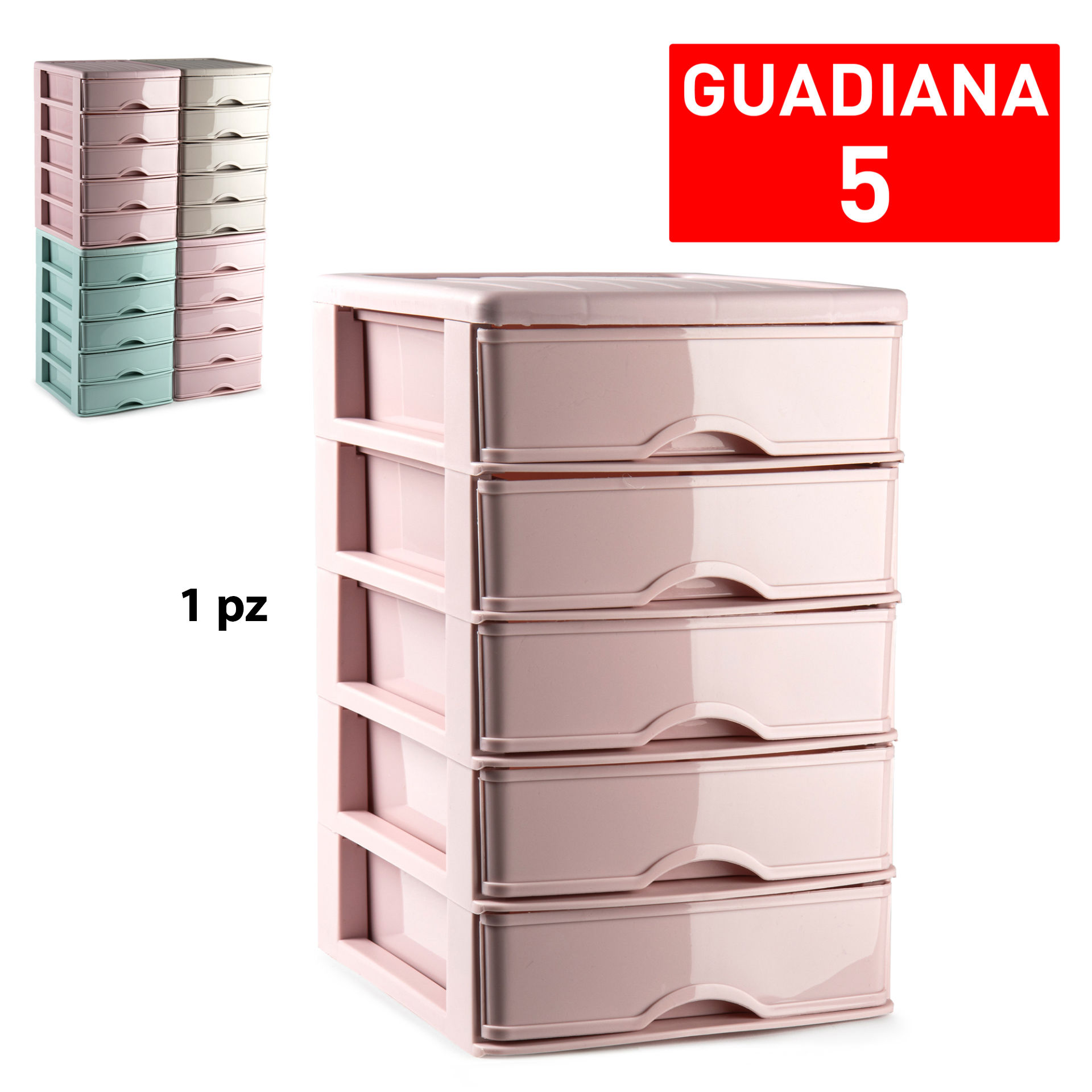 CASSETTIERA 5 CASSETTI GUADIANA SURTIDO VRM ALLPlastic Forte