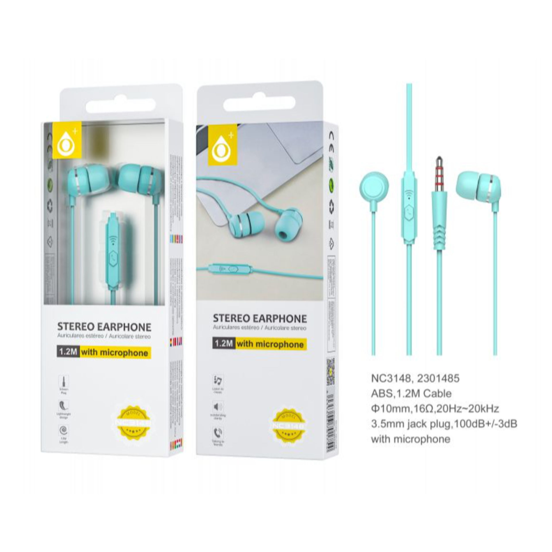 ONEPLUS NC3148 CUFFIE AURICOLARI IN-EAR AUX CON MIC AZZURROOne Plus