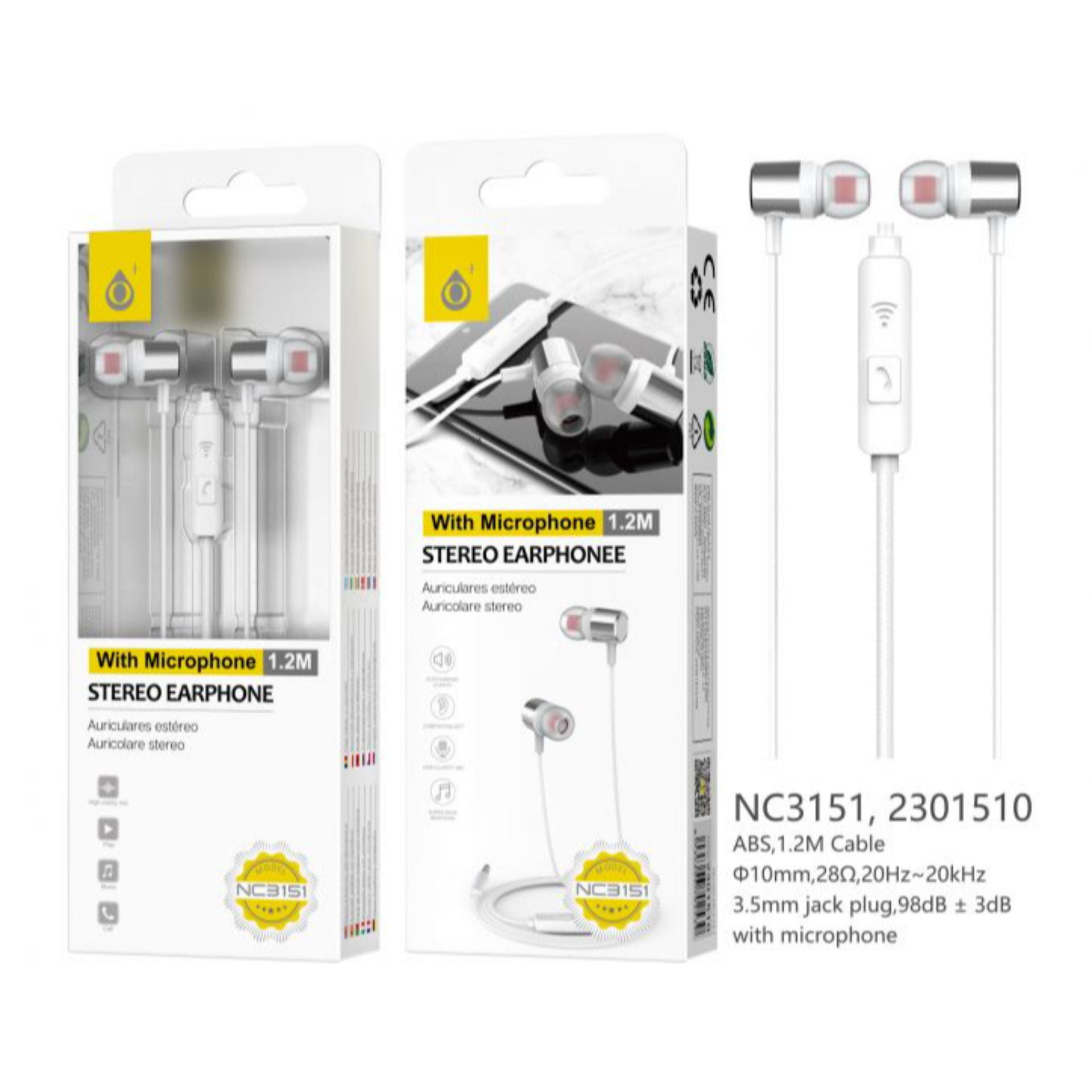 ONEPLUS NC3151 CUFFIE AURICOLARI IN-EAR AUX CON MIC BIANCOOne Plus