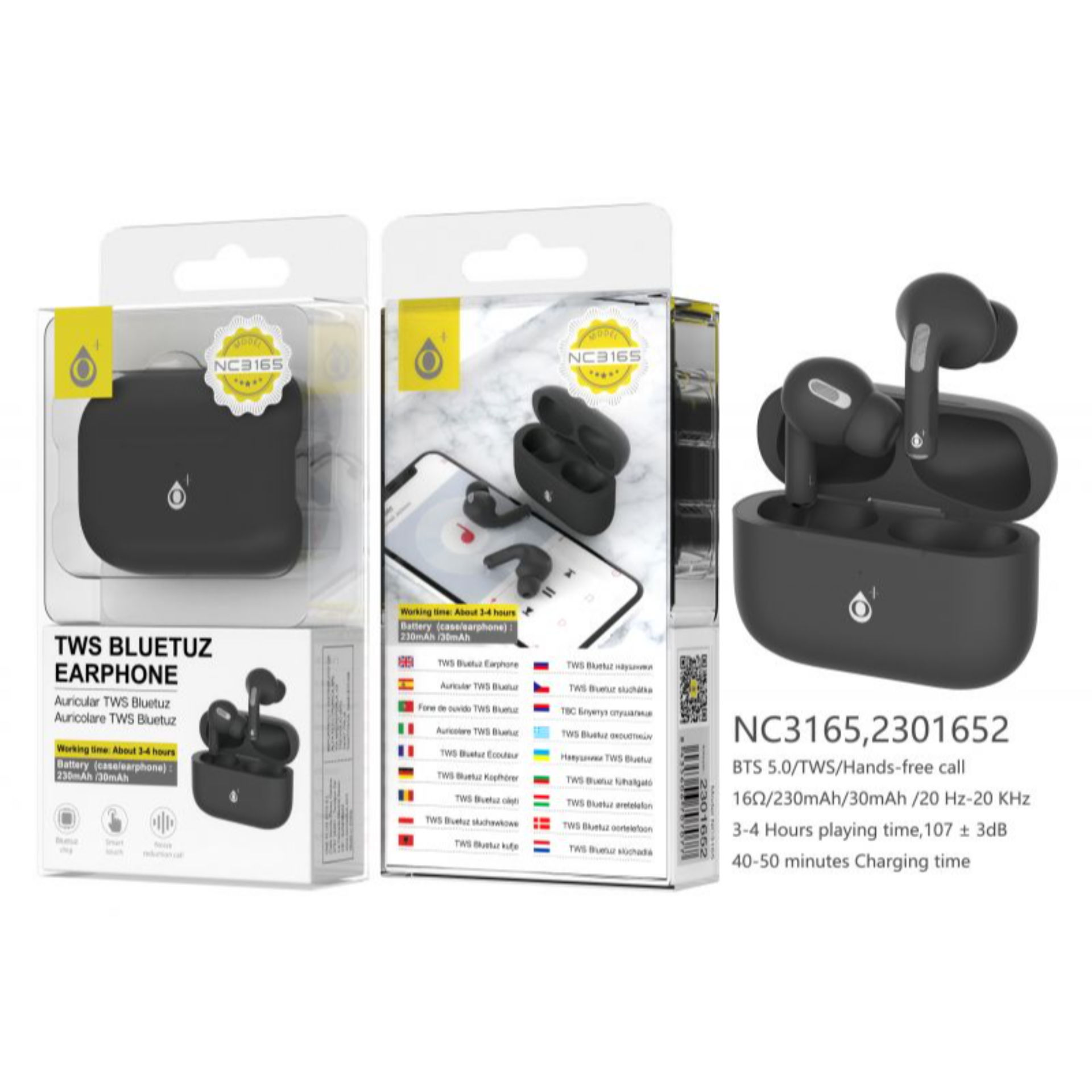 ONEPLUS NC3165 AURICOLARI IN-EAR BLUETOOTH 5.0 TWS NEROOne Plus