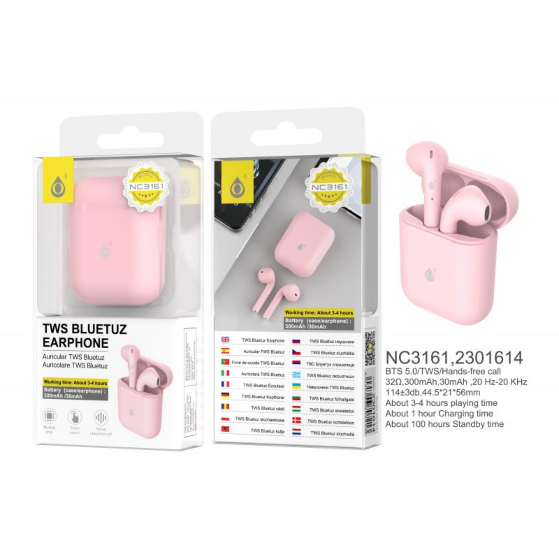 ONEPLUS NC3161 AURICOLARI BLUETOOTH 5.0 TWS ROSAOne Plus