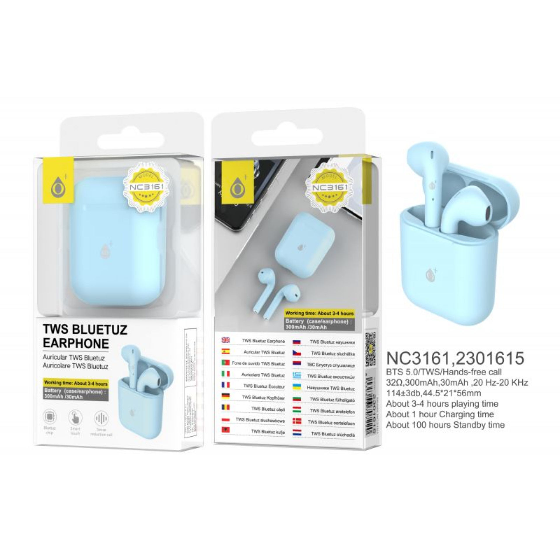 ONEPLUS NC3161 AURICOLARI BLUETOOTH 5.0 TWS AZZURROOne Plus