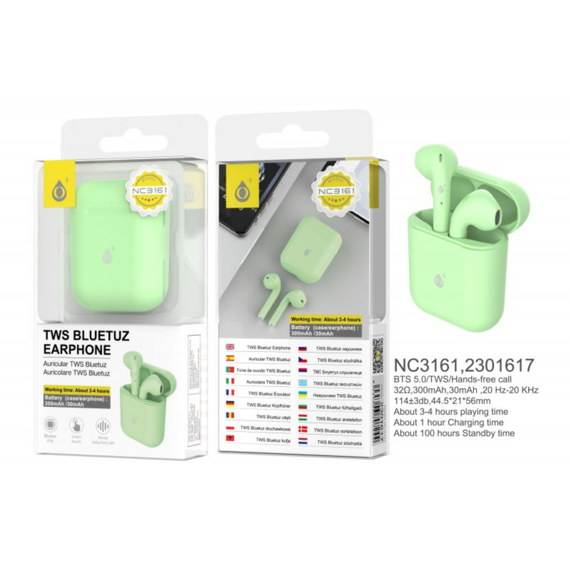 ONEPLUS NC3161 AURICOLARI BLUETOOTH 5.0 TWS VERDEOne Plus