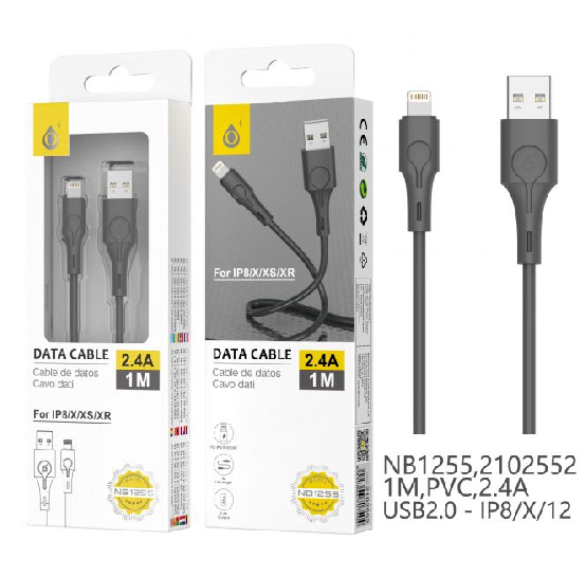 ONEPLUS NB1255 CAVO DATI LIGHTNING 2.4A NEROOne Plus