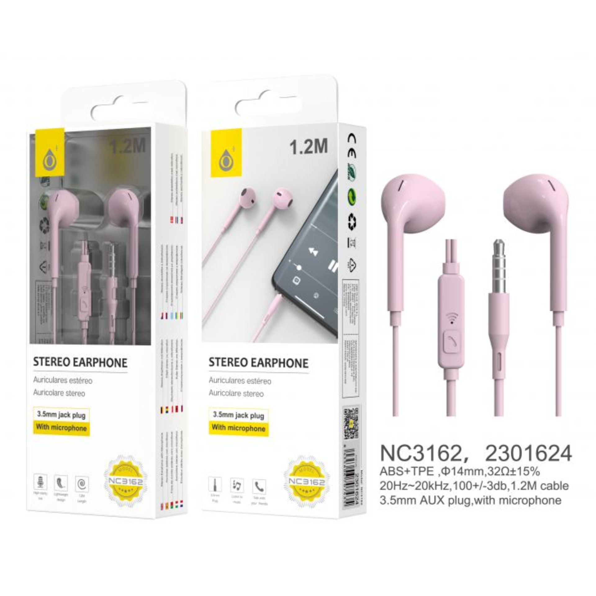 ONEPLUS NC3162 CUFFIE AURICOLARI AUX CON MIC ROSAOne Plus