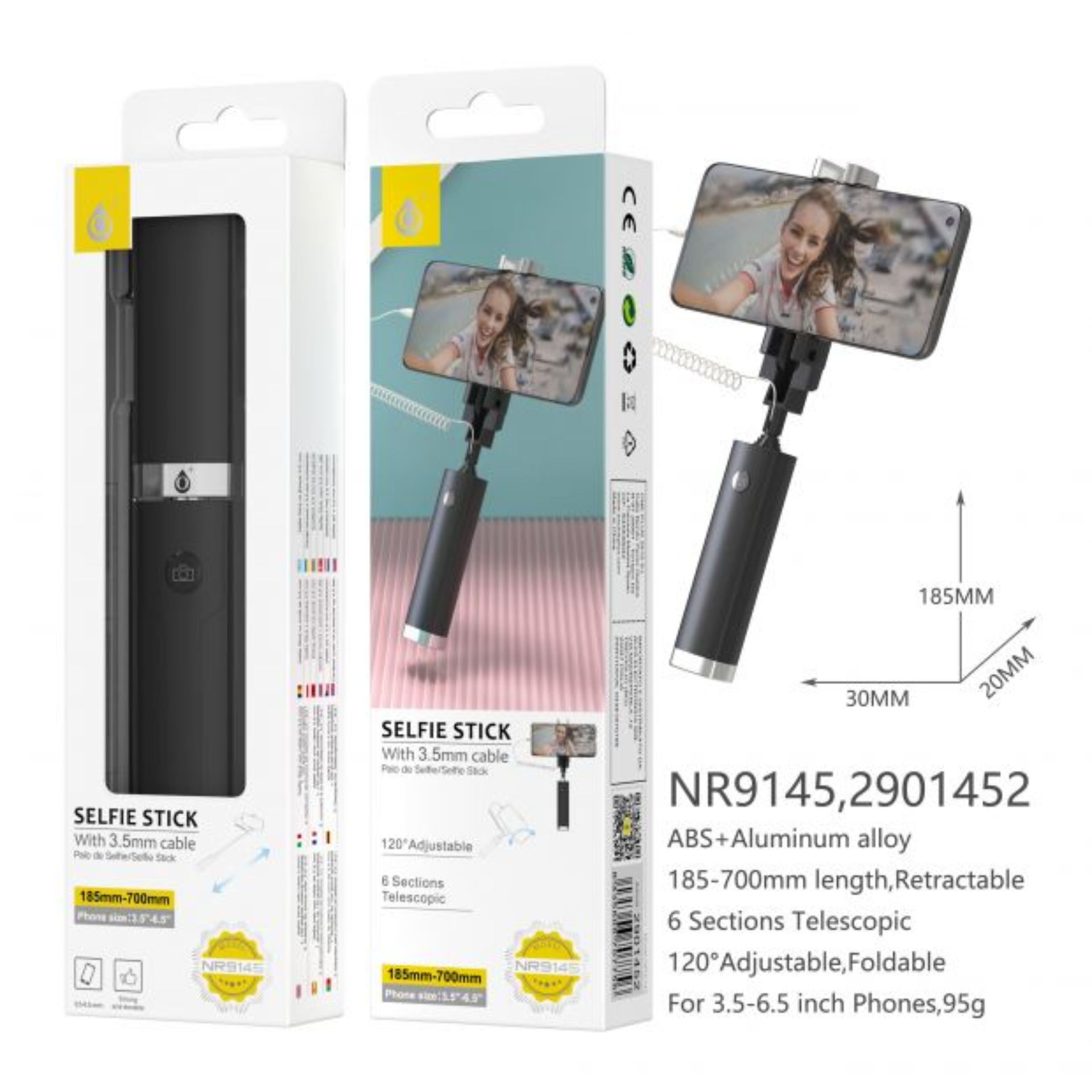 ONEPLUS NR9145 BASTONE PER SELFIE CON CAVO JACKOne Plus