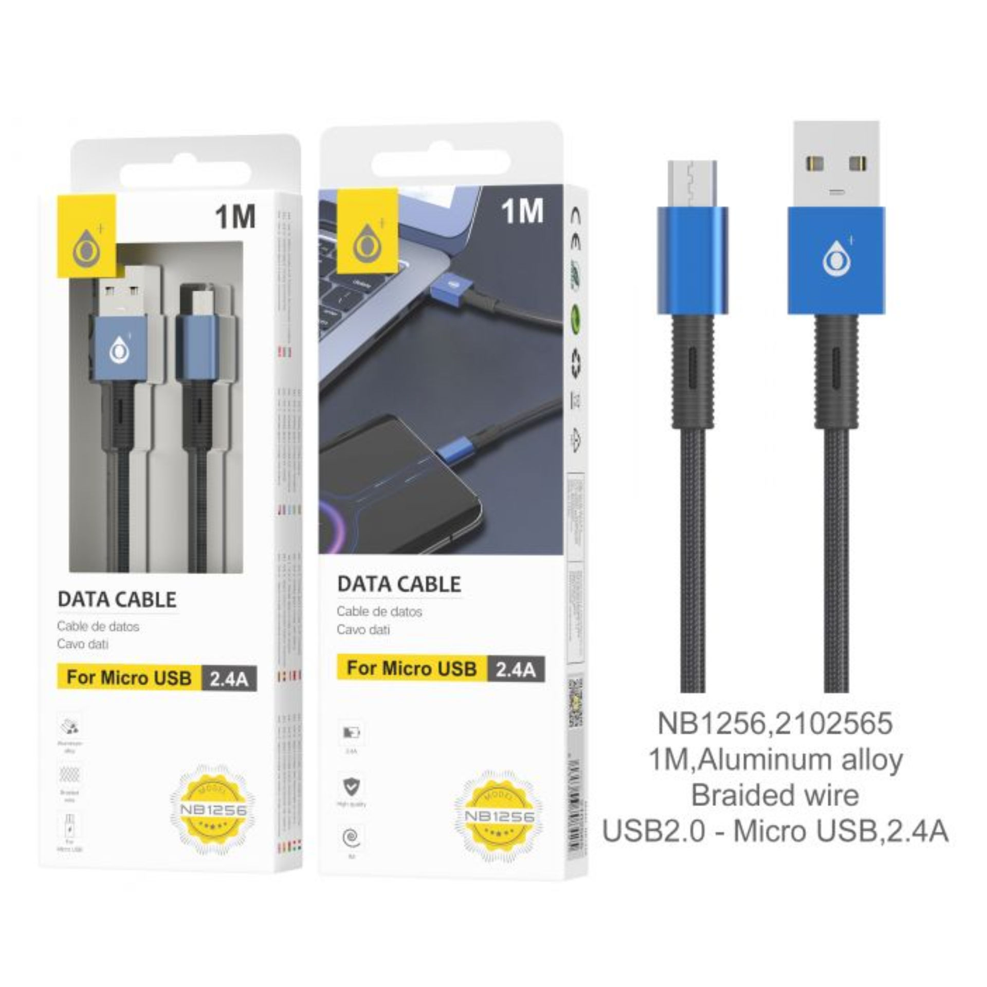 ONEPLUS NB1256 CAVO DATI MICRO USB 2.4A BLUOne Plus