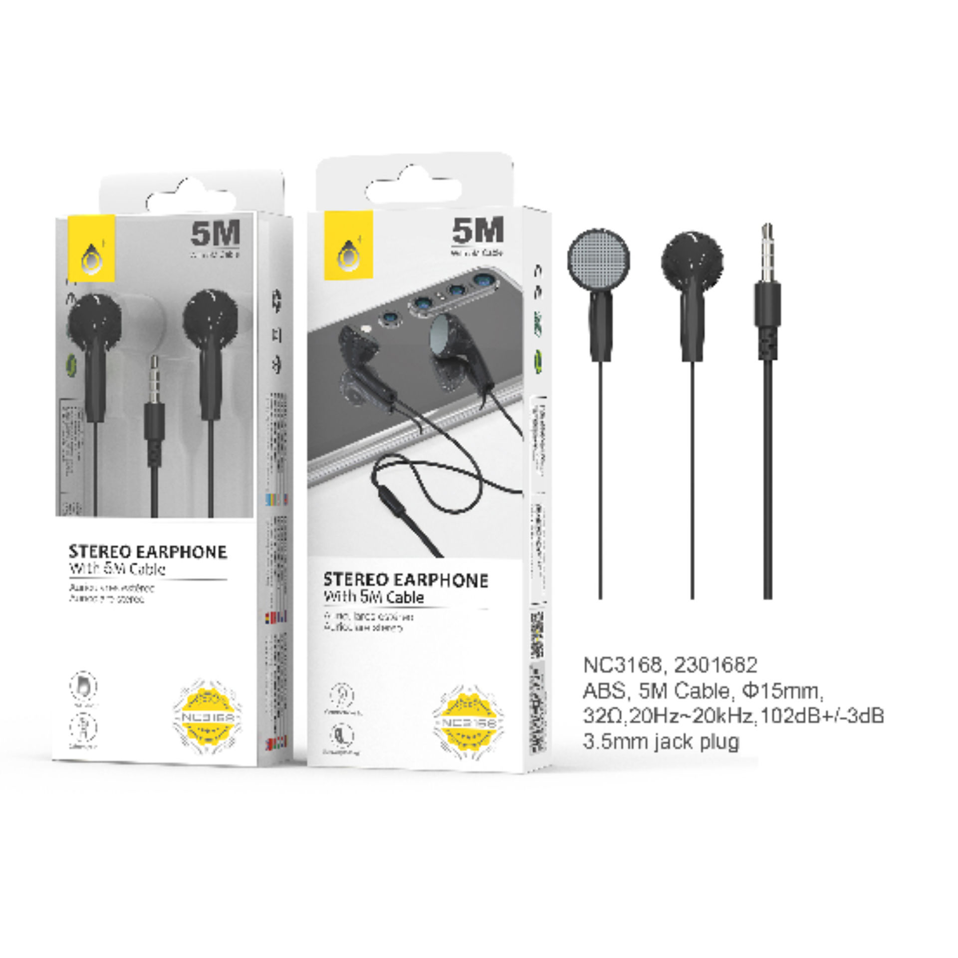 NC3168 NE, CUFFIE BLU MARINO, LUNGHEZZA CAVO 5 M,One Plus