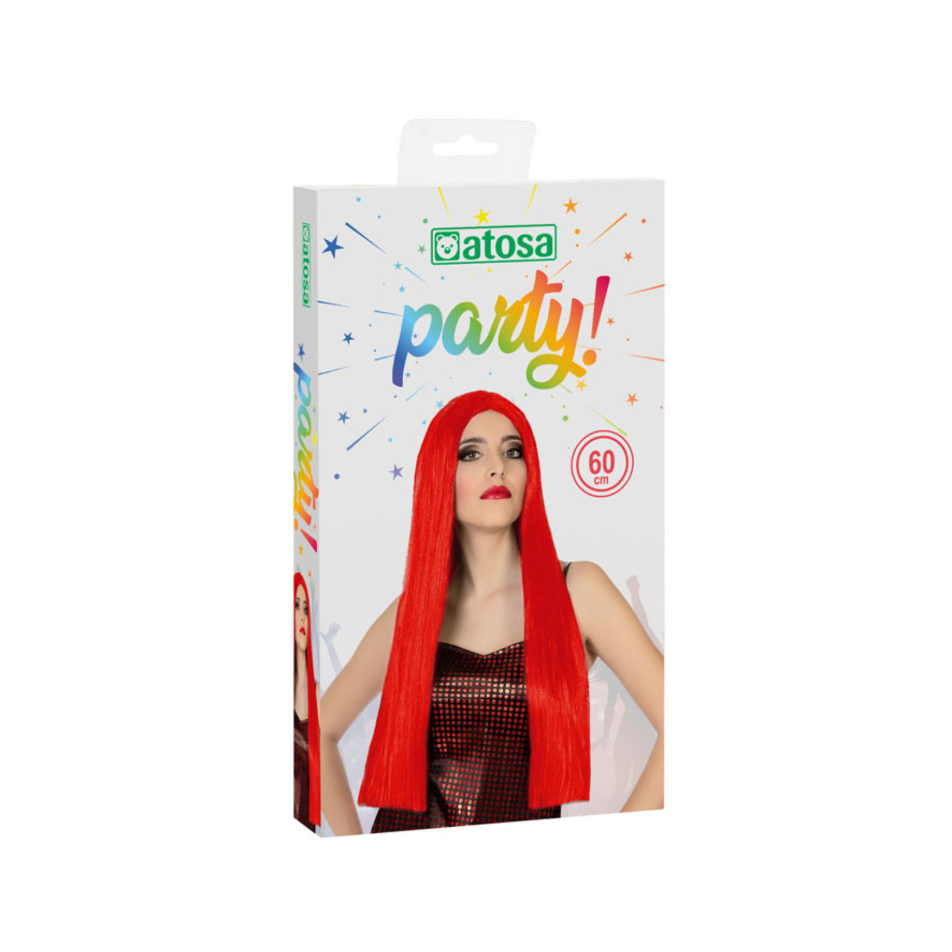SC/P. PARRUCCA LISCIA LUNGA 60 CM ROSSO