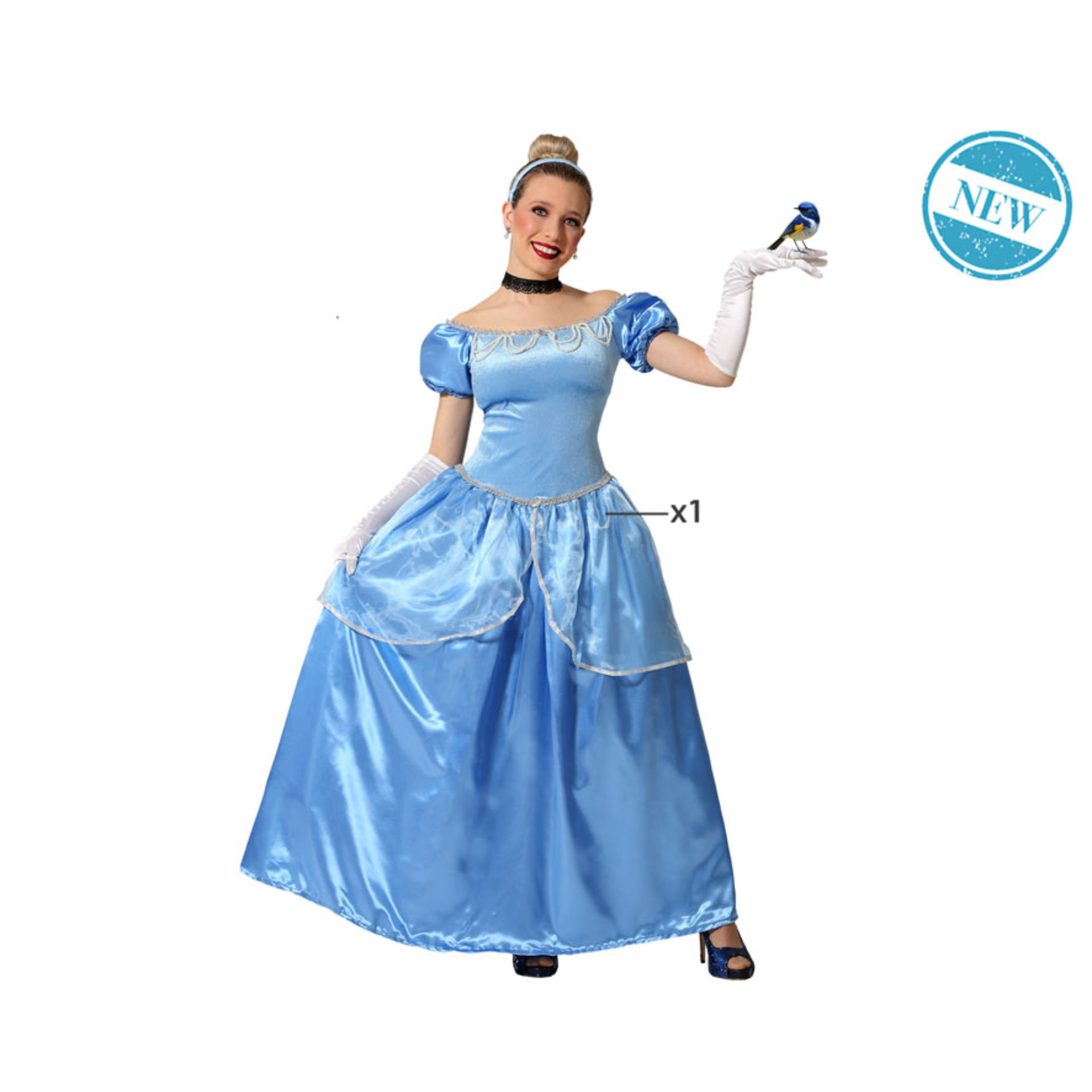 COSTUME PRINCIPESSA BLU XLAtosa