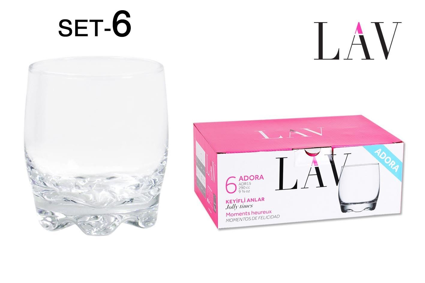 SET 6 BICCHIERE D ACQUA 290CC  ADORSoler