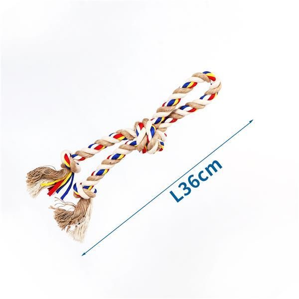 GIOCO IN CORDA DI COTONE CON PALLINA TPR(L36CM)