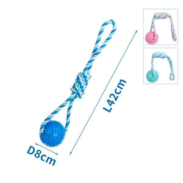 GIOCO IN CORDA DI COTONE CON PALLINA TPR