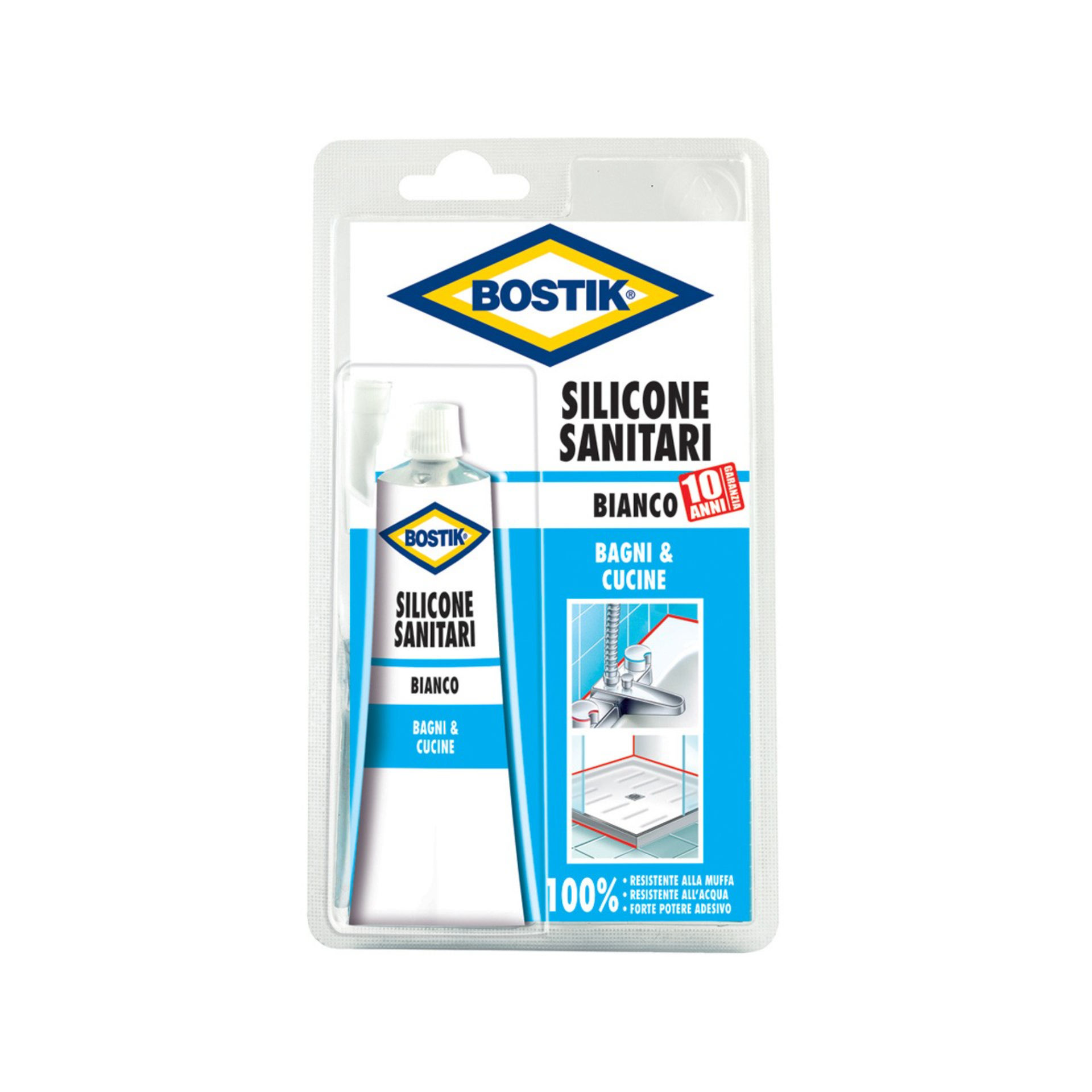 BOSTIK SILICONE SANITARI BIANCO BLISTER 60ML